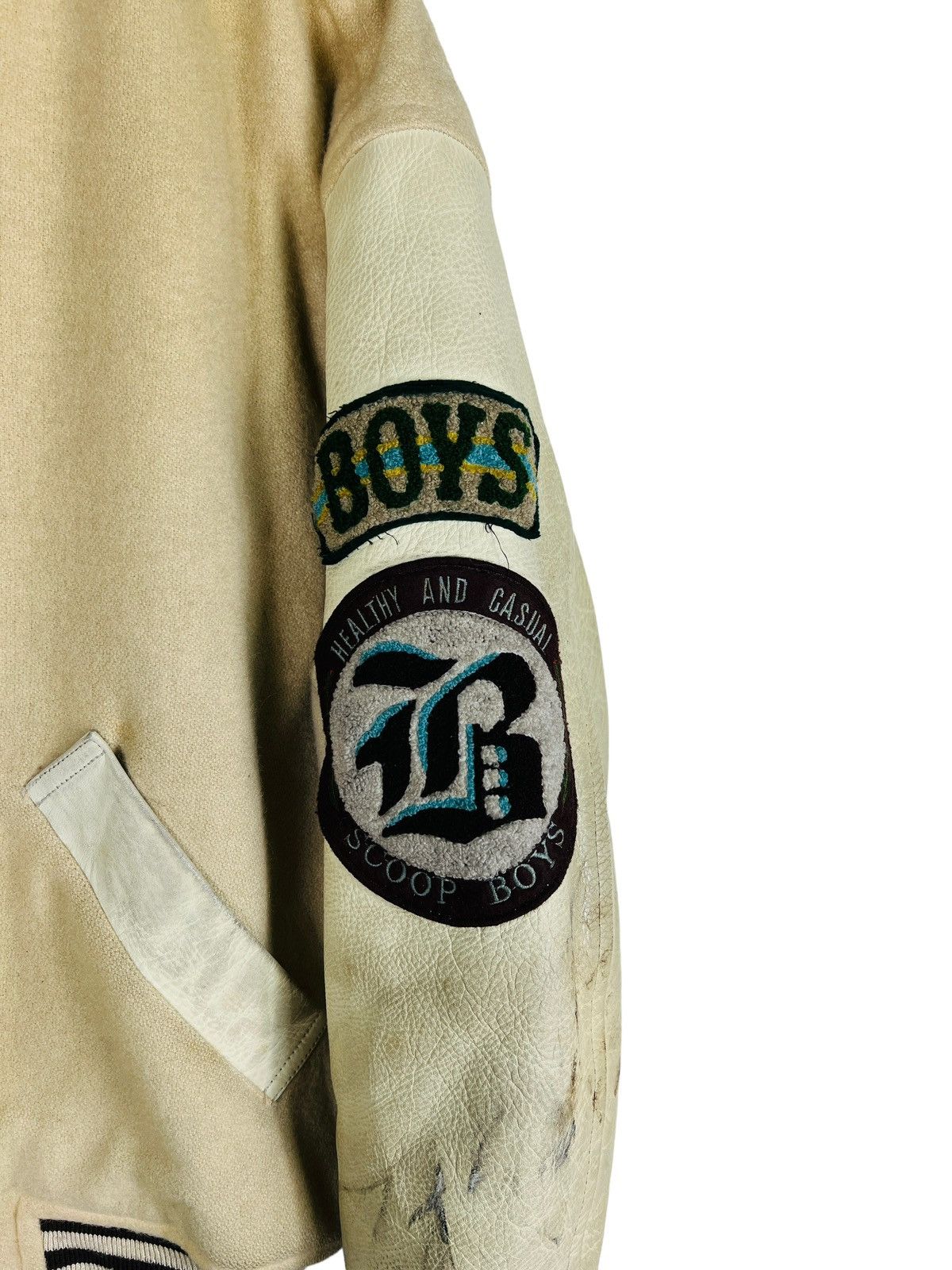 Japanese Brand 🔥 VINTAGE SCOOP BOY VARSITY BOMBER JACKET Size US M / EU 48-50 / 2 - 9 Thumbnail