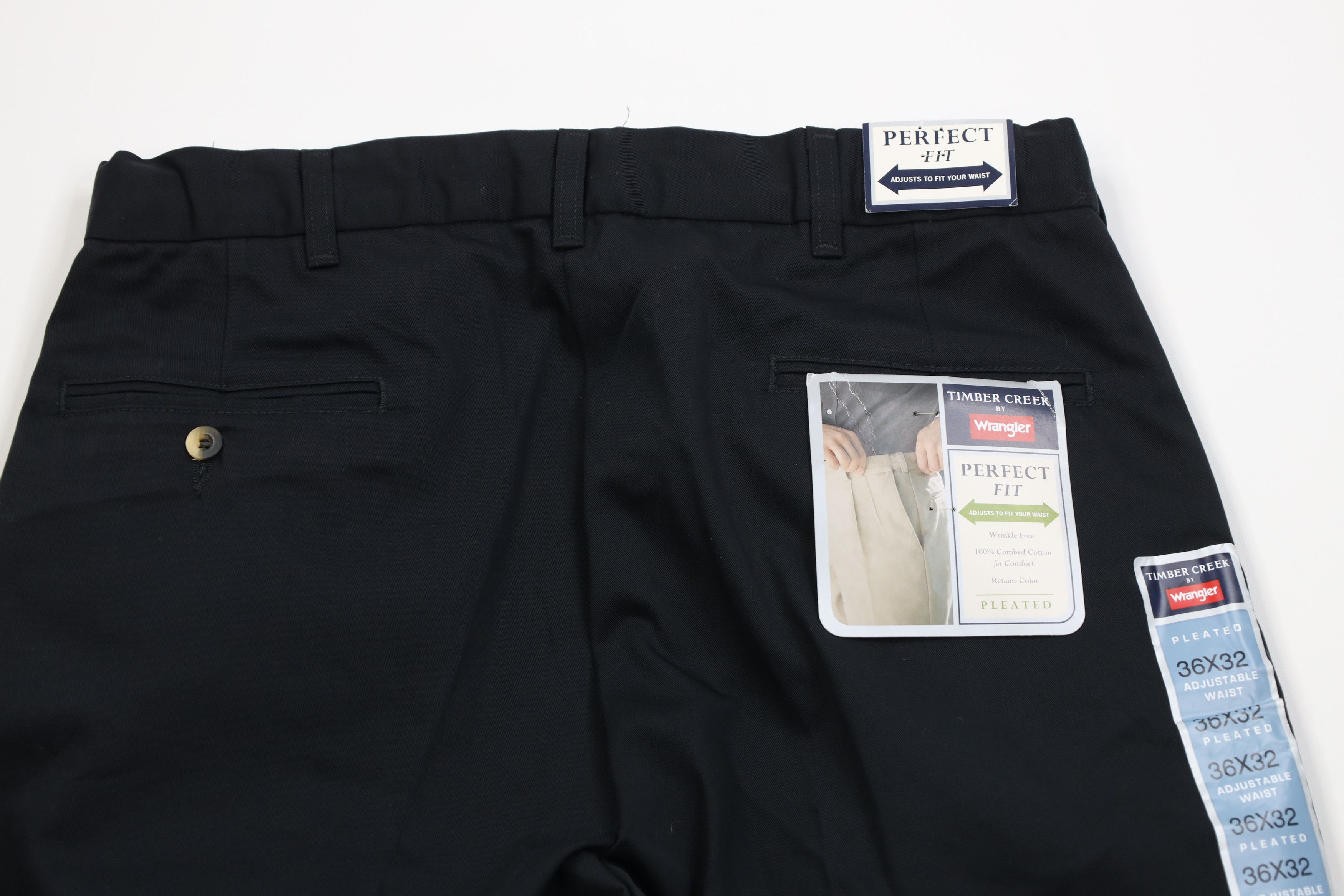 Wrangler Deadstock Vintage Y2K Wrangler Wide Leg Chino Pants Black Size US 36 / EU 52 - 11 Thumbnail