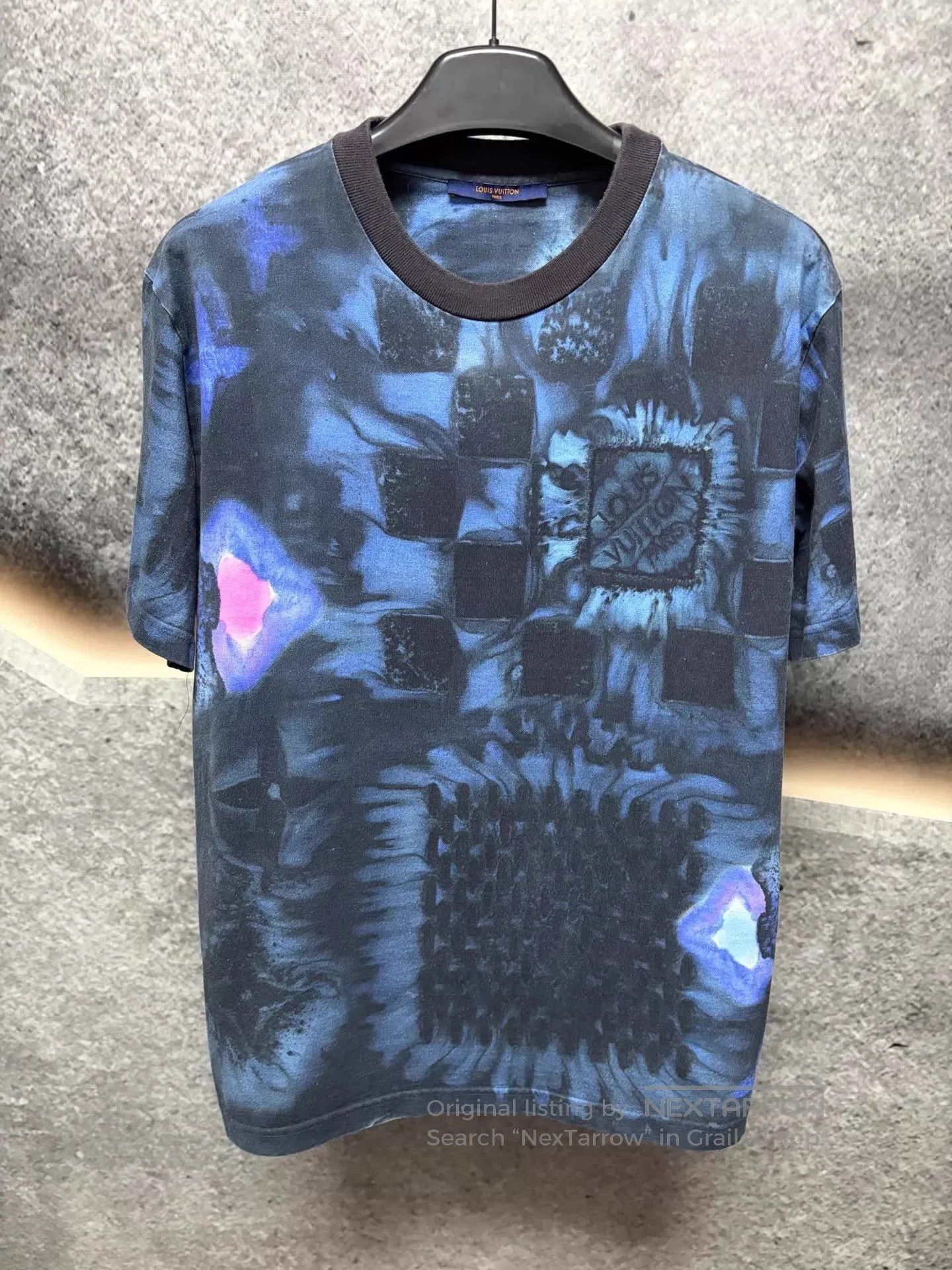 Louis Vuitton Blue Abstract Print Short Sleeve Shirt XL. Size US XL / EU 56 / 4 - 1 Thumbnail