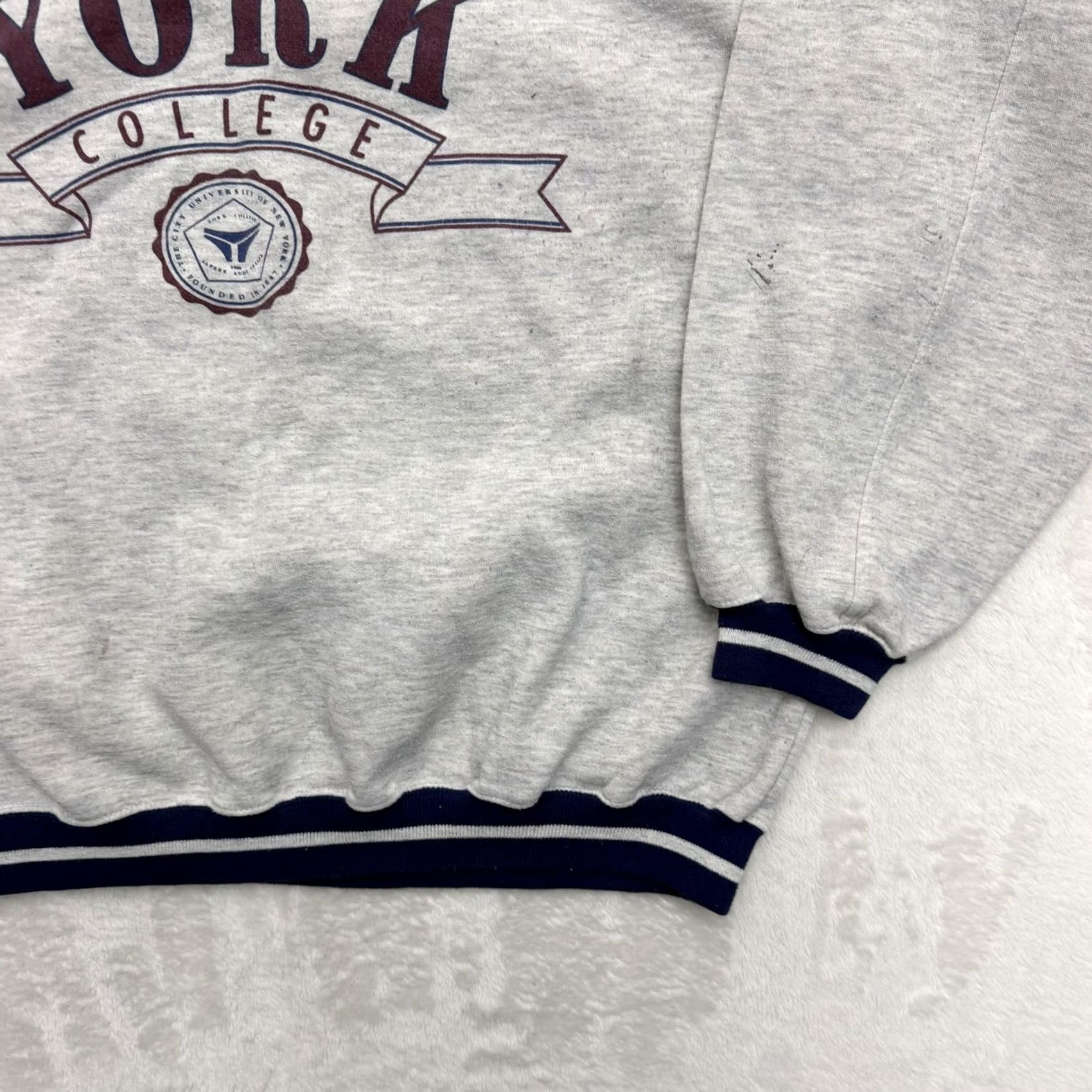 Vintage VINTAGE Gear For Sports York College Sweatshirt Mens Large Gray Crewneck Fleece Size US L / EU 52-54 / 3 - 5 Thumbnail