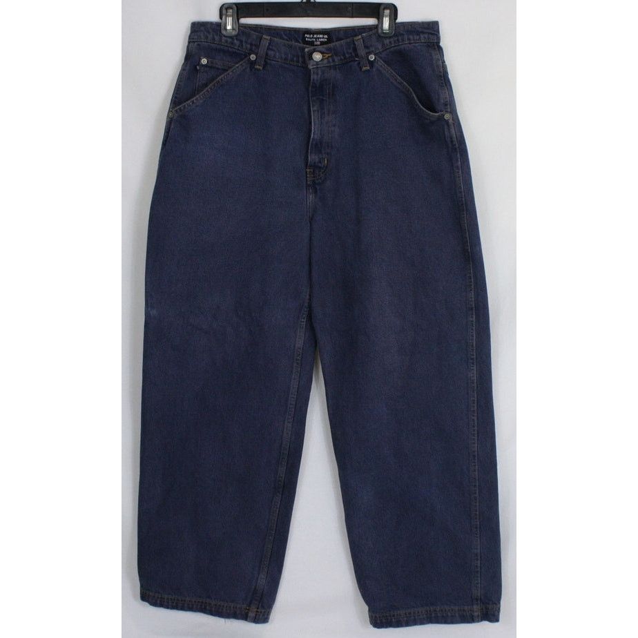 Polo Ralph Lauren × Vintage Vintage Polo Jeans Co Ralph Lauren Worker Jeans 34x30 Baggy Size US 34 / EU 50 - 2 Thumbnail