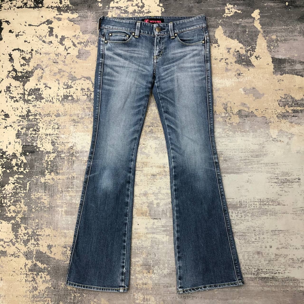 Japanese Brand P245 BACK NUMBER FLARED JAPAN JEANS Size 30" / US 8 / IT 44 - 1 Thumbnail