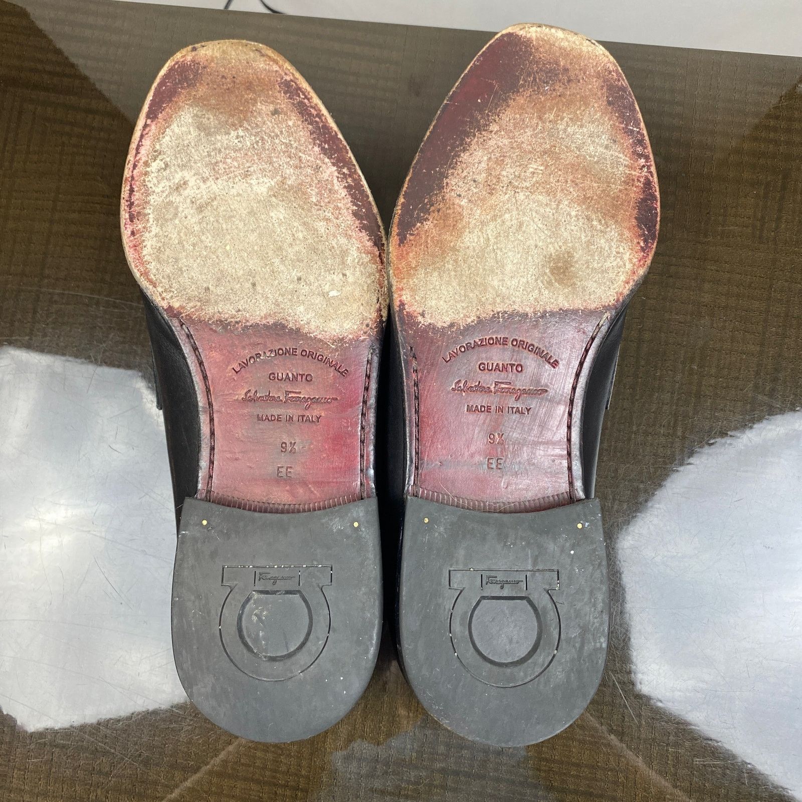 Salvatore Ferragamo Salvatore Ferragamo Gancini Horsebit Leather Loafers 9.5EE Size US 9.5 / EU 42-43 - 6 Thumbnail