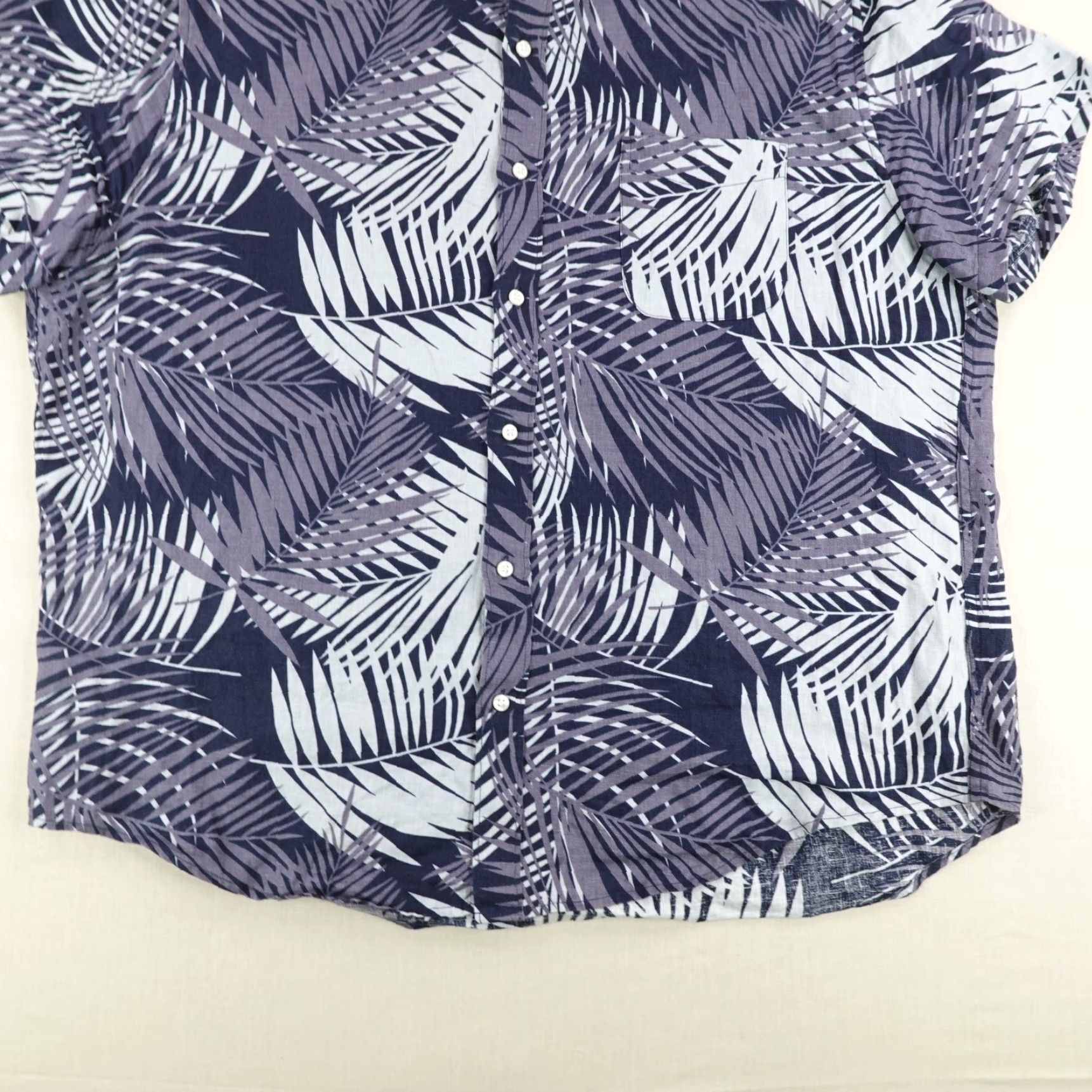 J.Crew VINTAGE J.CREW Men’s Short Sleeve Linen Button-Up Shirt 2XL Blue Palm Leaves Hawaiian Classic Size US XXL / EU 58 / 5 - 4 Thumbnail