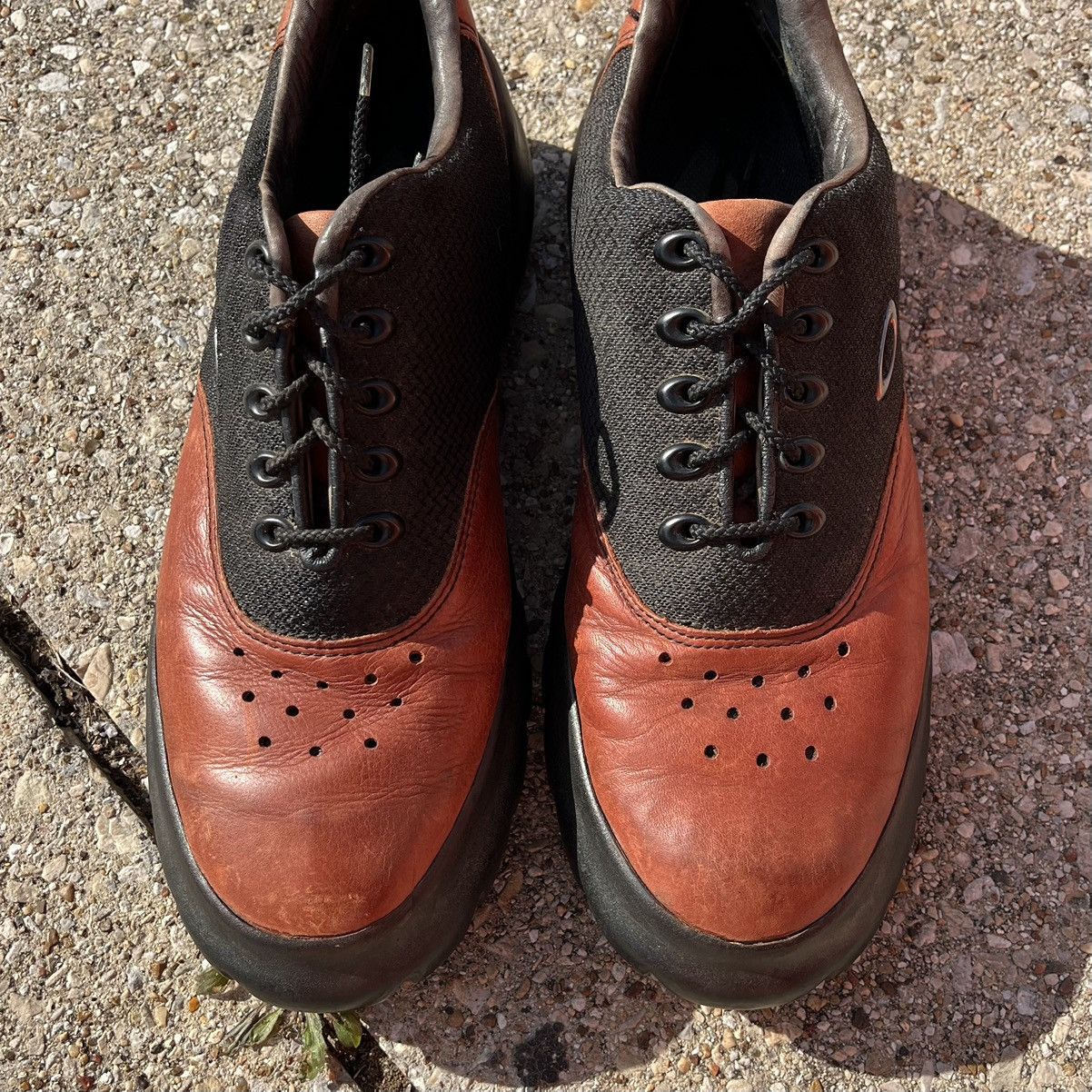 Oakley × Vintage 90s Rare Oakley Leather Derby Shoes Size US 12.5 / EU 45-46 - 8 Thumbnail