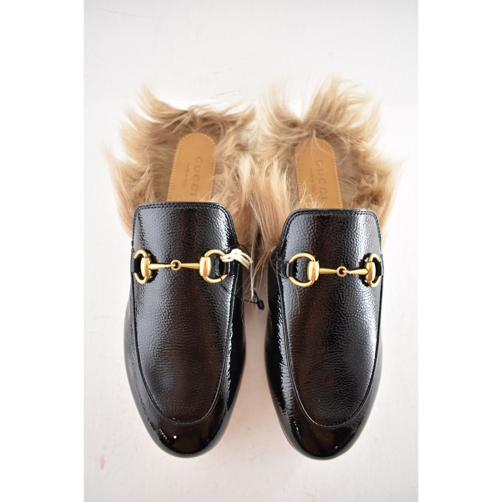 Gucci Princetown Leather Fur Loafer Slide Slip Mule Slipper 35 Size US 5 / IT 35 - 8 Thumbnail
