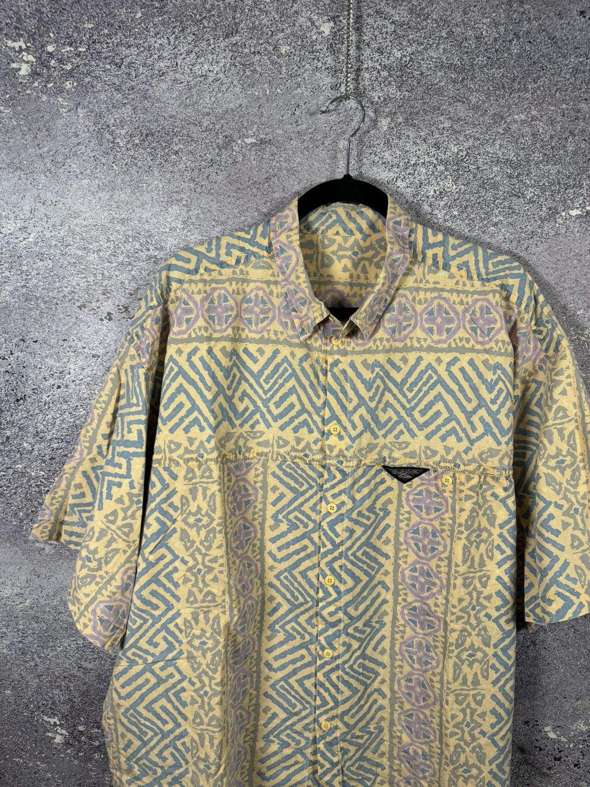Quiksilver × Vintage 90’s Vintage Quiksilver AOP Aztec Surf USA Corduroy Shirt Size US XXL / EU 58 / 5 - 3 Thumbnail