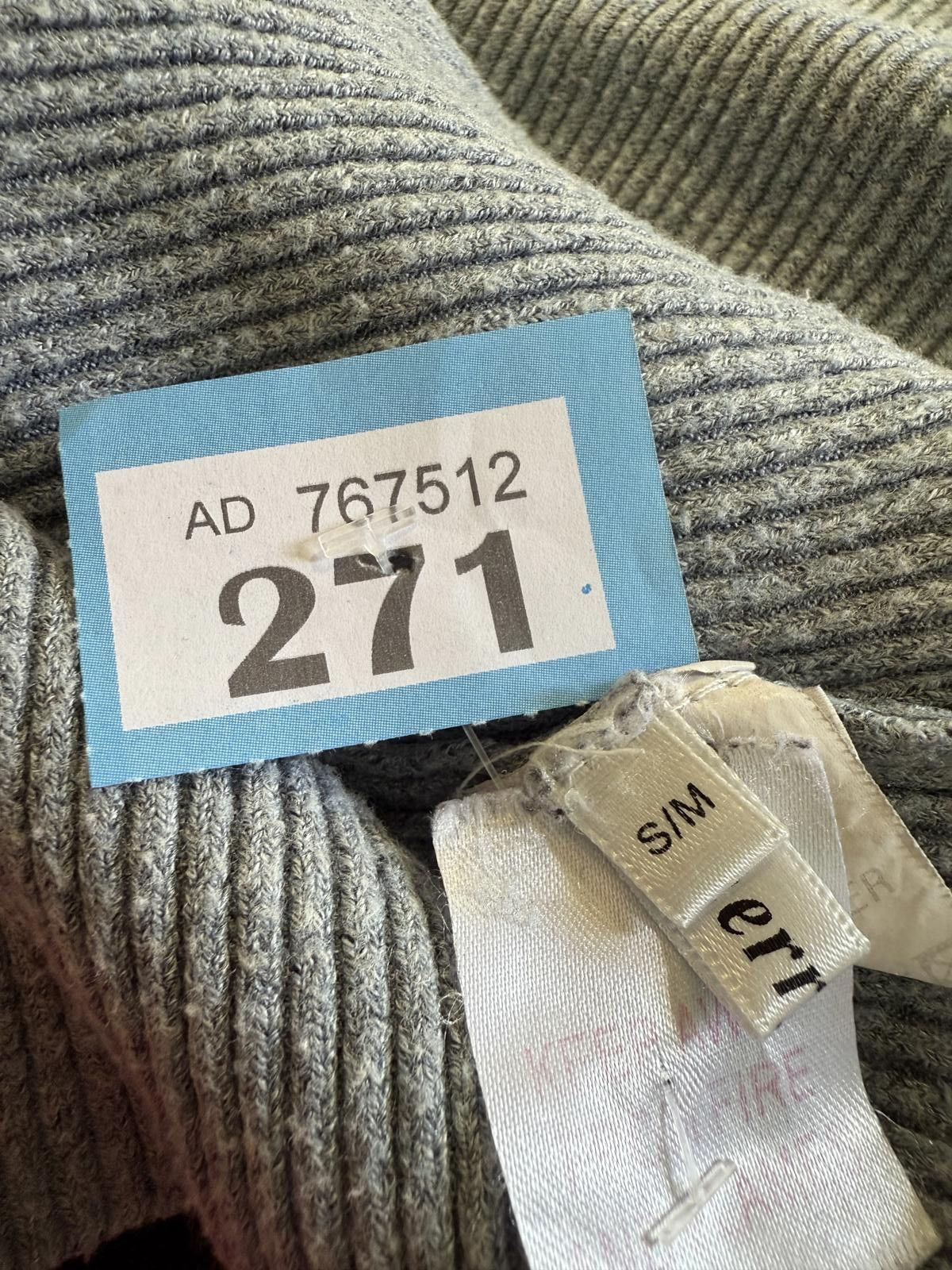Ader Error Women's Grey Ribbed Turtleneck Sweater - Size S/M Size M / US 6-8 / IT 42-44 - 3 Thumbnail