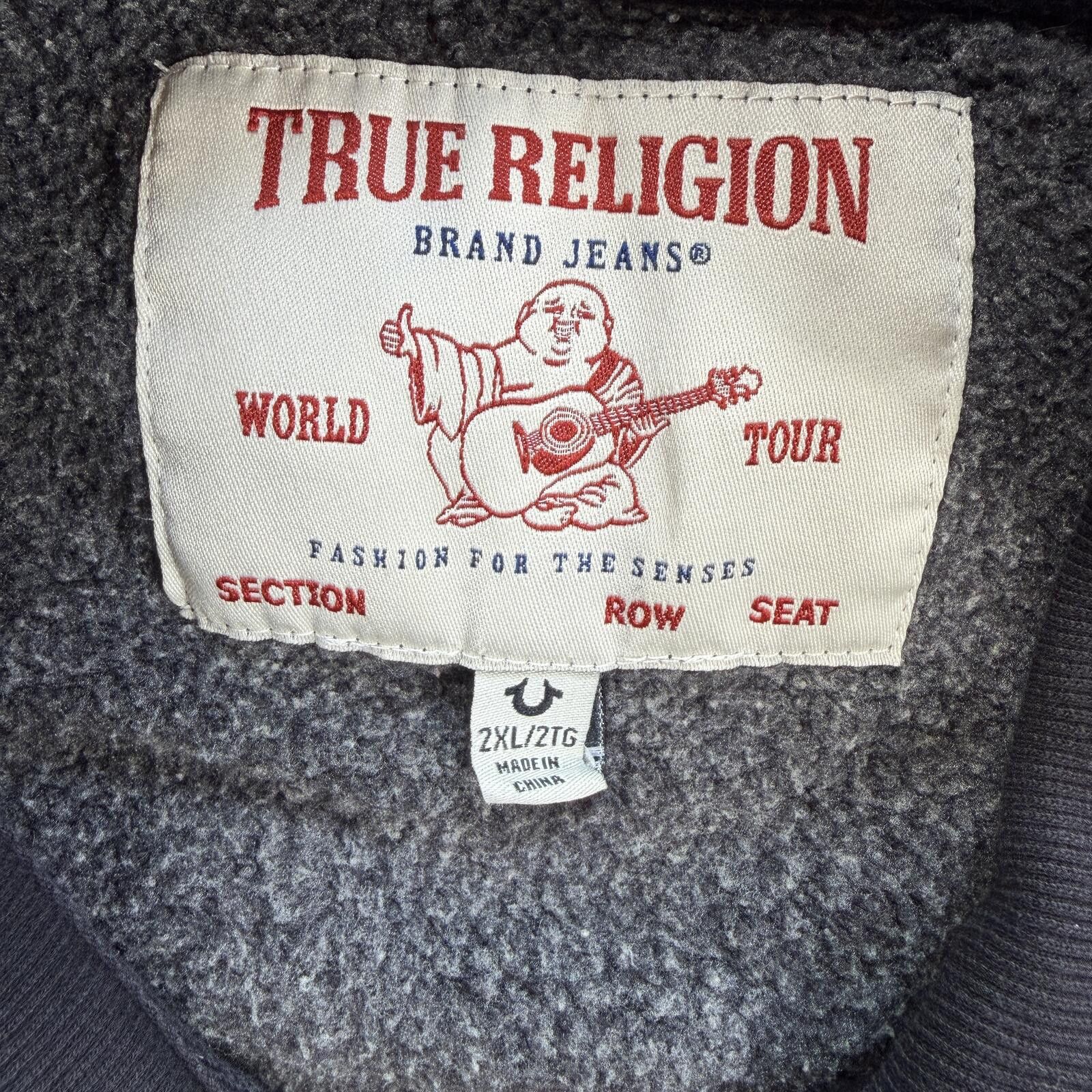 True Religion True Religion Big T World Tour Zip Mock Neck Jacket 2XL Size US XXL / EU 58 / 5 - 4 Thumbnail