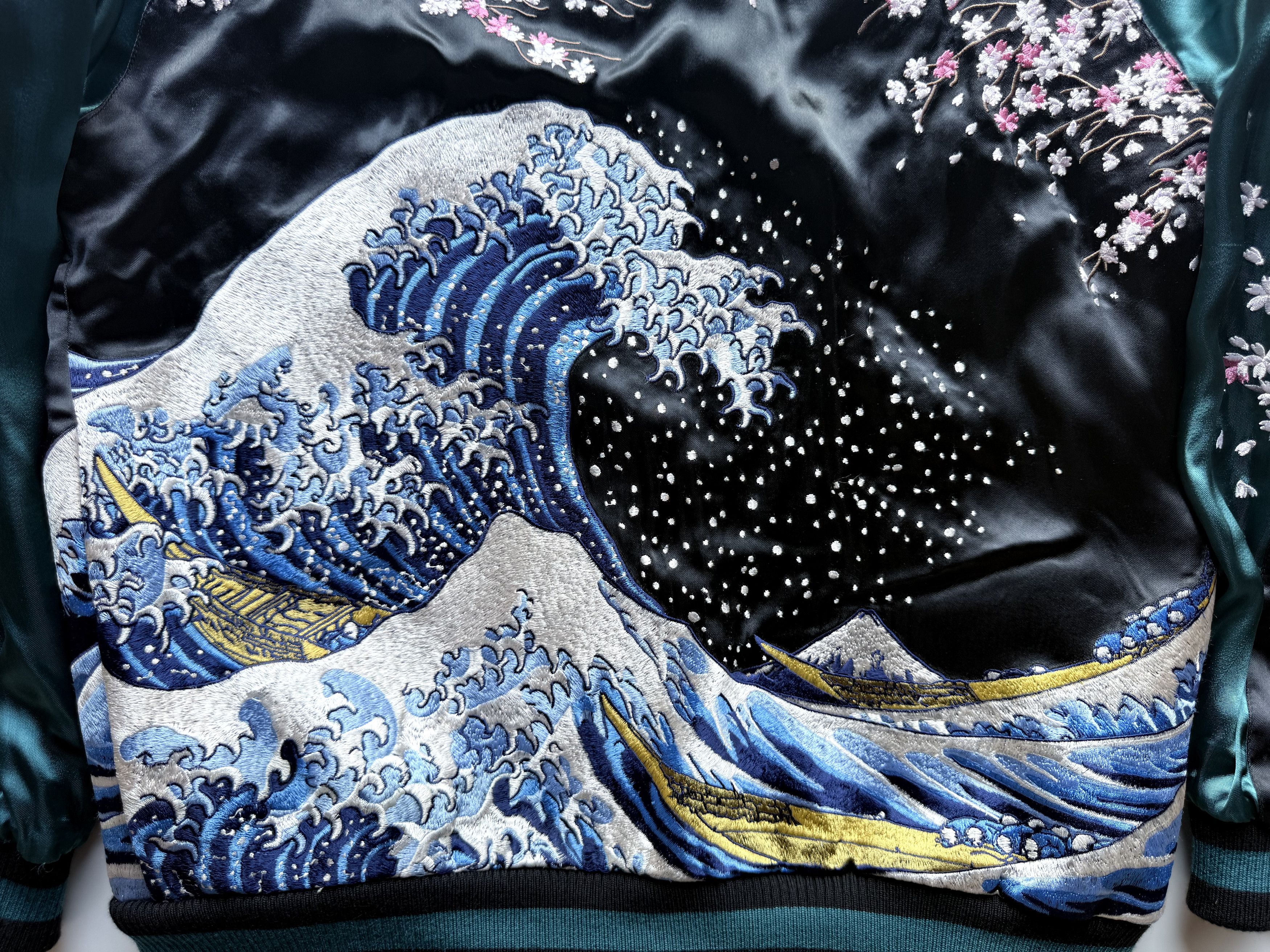 Other Hokusai x Anime Geisha Embroidered Sukajan Souvenir Jacket Size US L / EU 52-54 / 3 - 10 Thumbnail