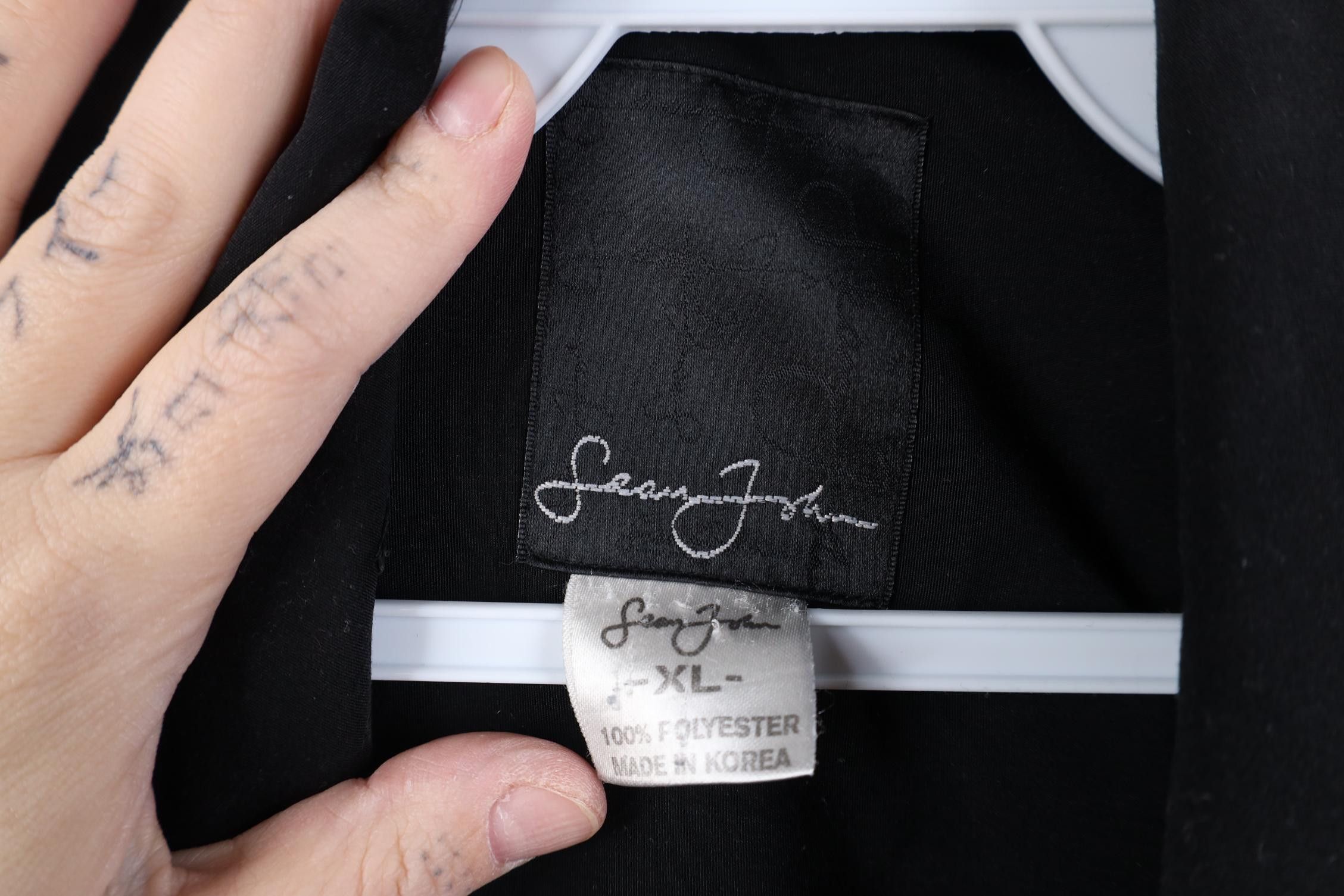 Sean John Vintage 90s Y2K Sean John Fit Collared Button Shirt Black Size US XL / EU 56 / 4 - 11 Thumbnail