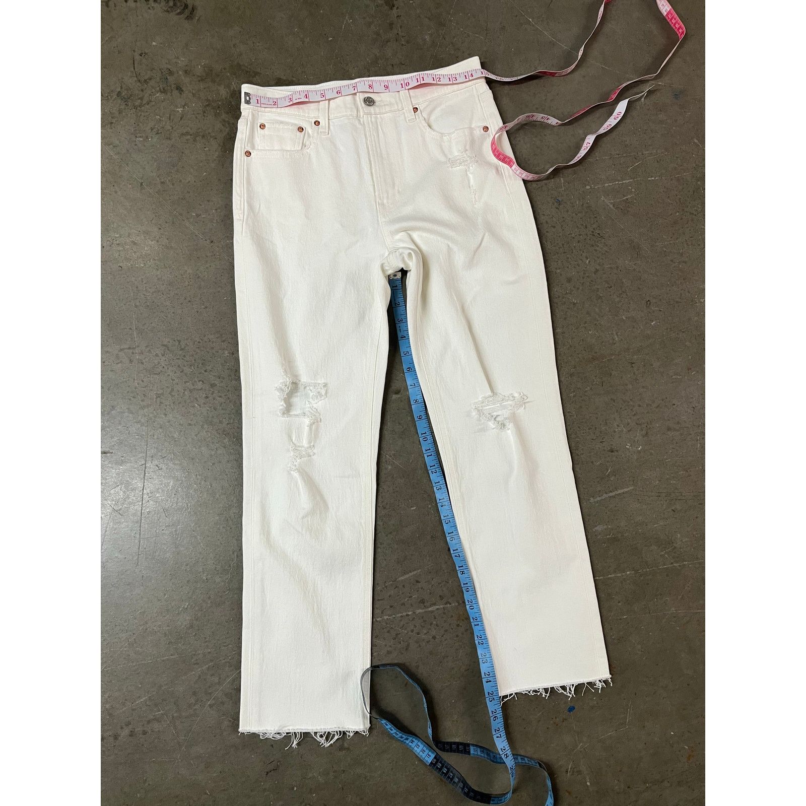 Gap GAP Women-High Rise Cheeky Straight Jeans/White/28R/ NWOT Size 28" / US 6 / IT 42 - 5 Thumbnail