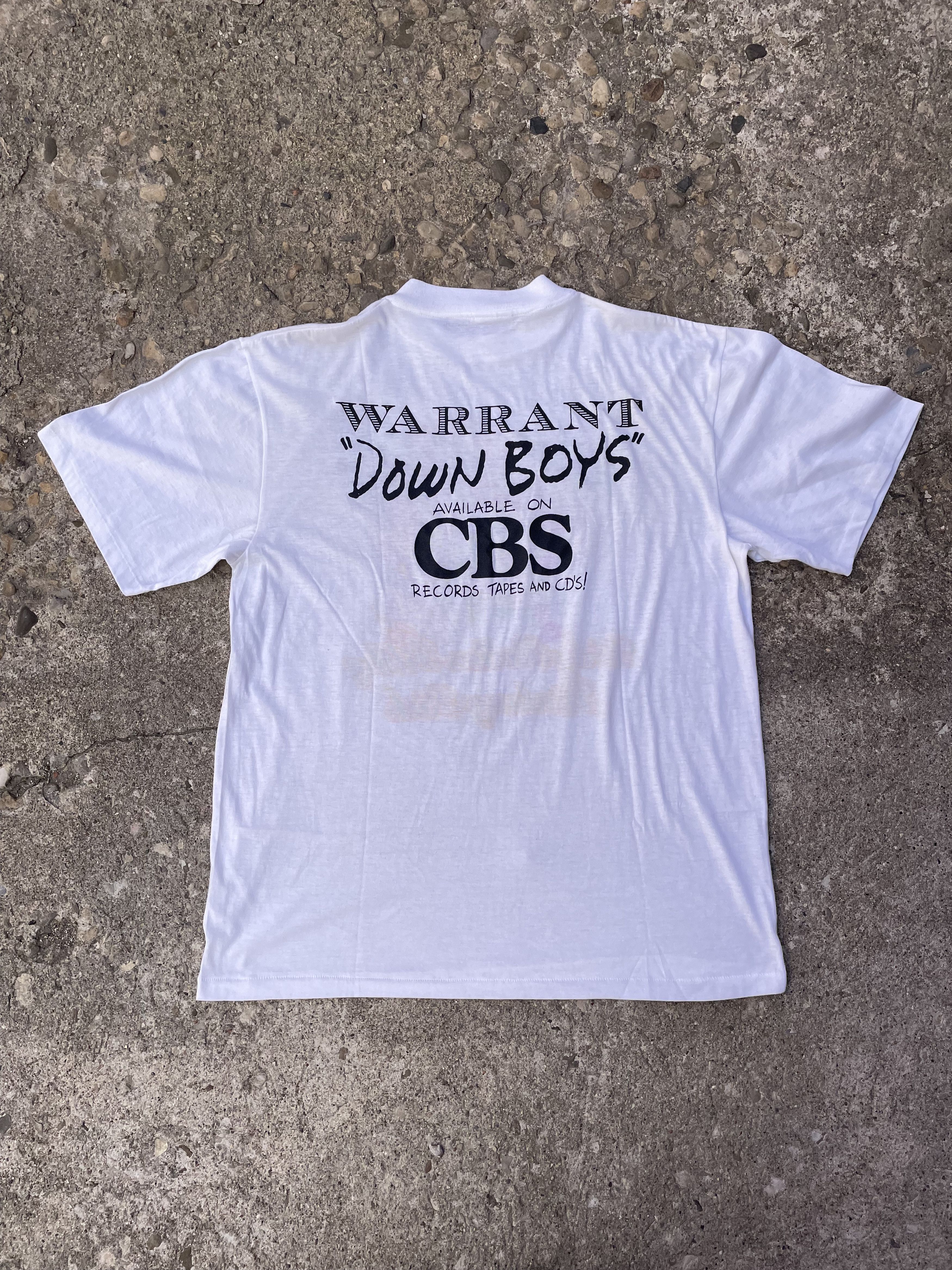 Band Tees × Vintage 1980s Warrant Dirty Rotten Filthy Stinking Rich Band T-Shirt Size US XL / EU 56 / 4 - 4 Thumbnail