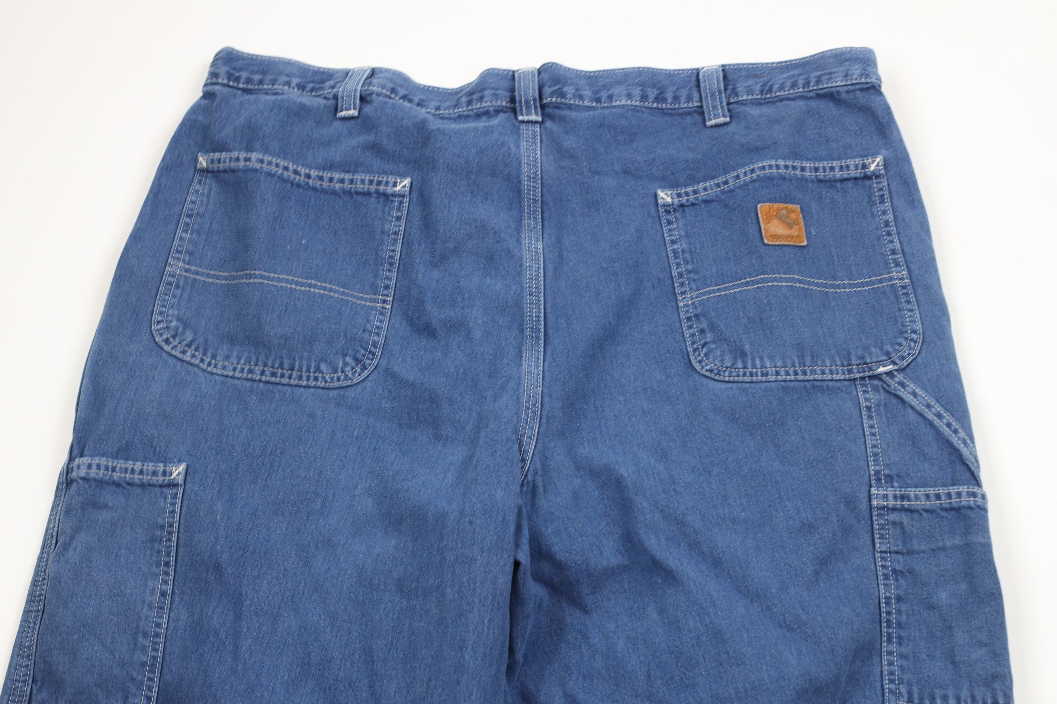 Carhartt × Vintage Vintage Carhartt Out Wide Leg Carpenter Dungaree Jeans Blue Size US 40 / EU 56 - 10 Thumbnail