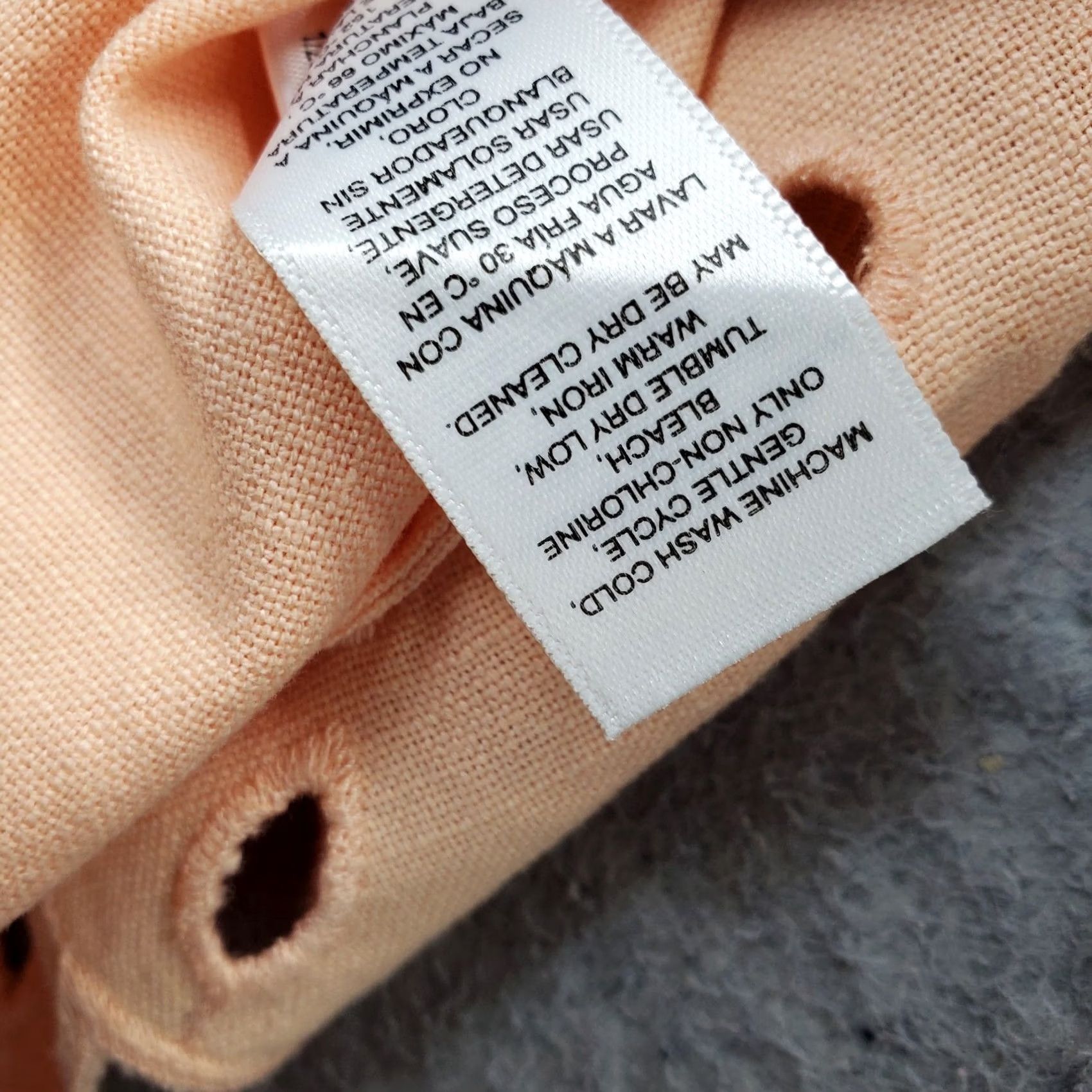 Vintage Chico's Jacket Womens M Orange Eyelet Embroidered Button Front Size M / US 6-8 / IT 42-44 - 7 Thumbnail