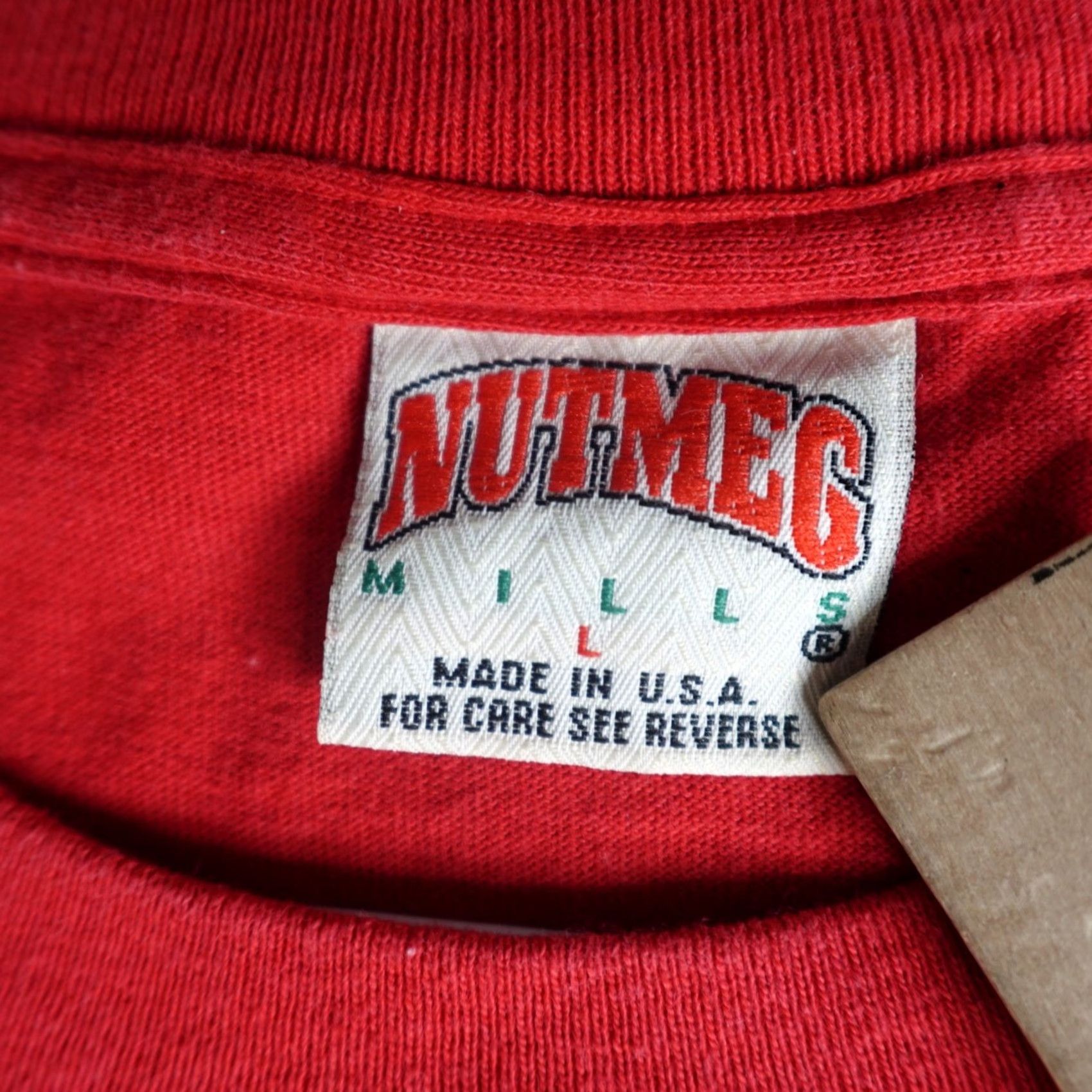 Nutmeg VINTAGE Chicago Bulls Shirt L Mens Red Nutmeg 1990s Finals Cotton Jersey Graphic Print Size US L / EU 52-54 / 3 - 5 Thumbnail