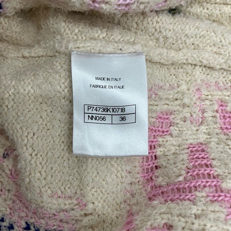 Chanel Chanel Graffiti Letter Logo jacquard knit cardigan coat Size XS / US 0-2 / IT 36-38 - 6 Thumbnail