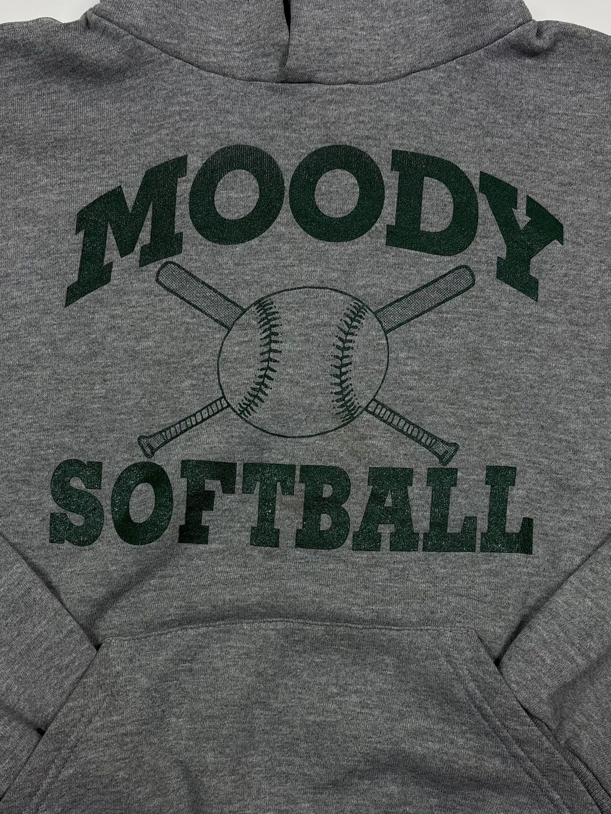 Unsound Rags Vintage 1990s Russell “Moody Softball” Hoodie – Grey Faded Size US M / EU 48-50 / 2 - 1 Thumbnail