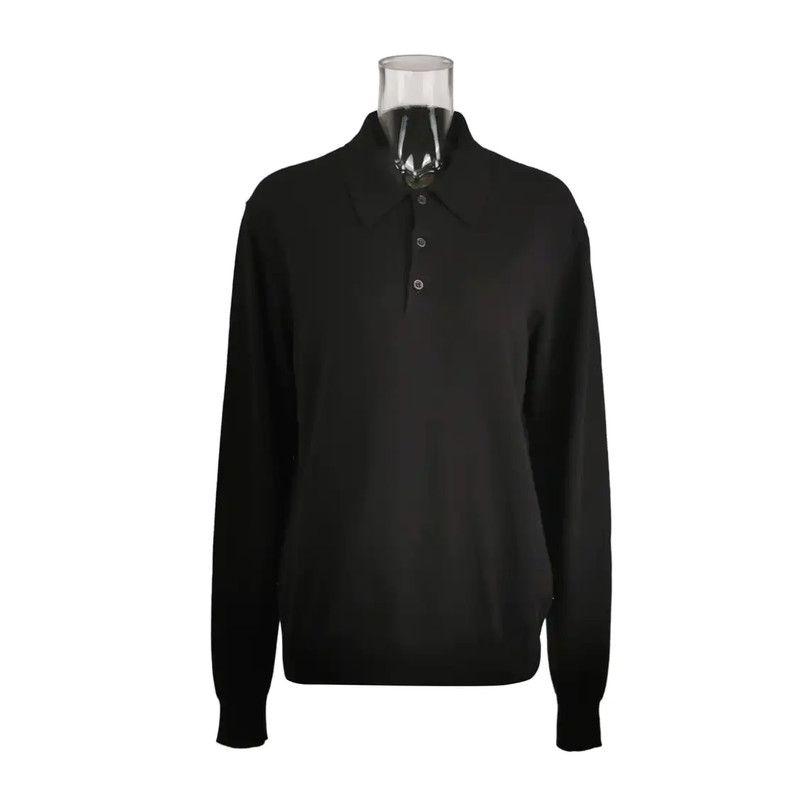 Prada Prada Black Long Sleeve Polo Size US XL / EU 56 / 4 - 1 Thumbnail