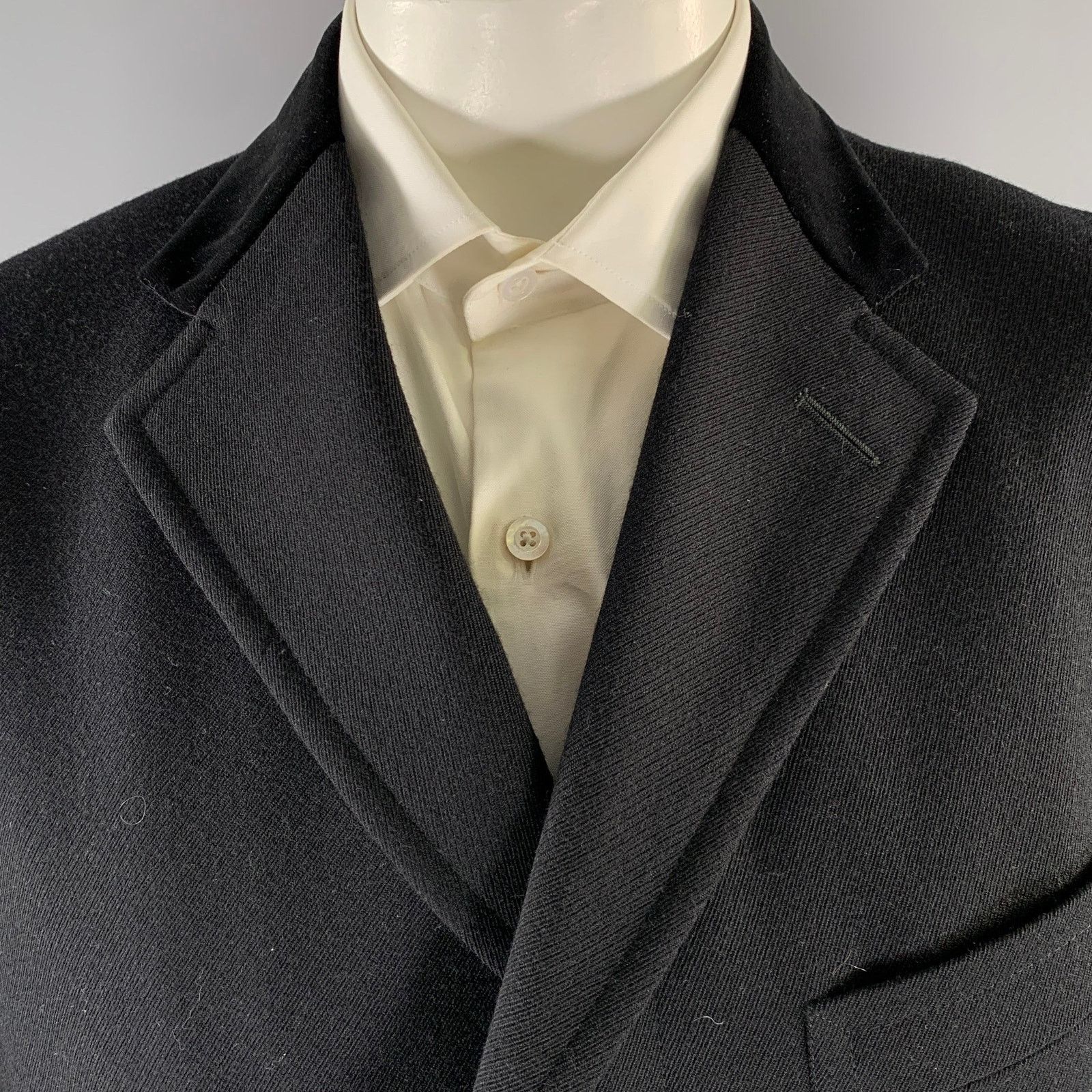 Ralph Lauren RALPH LAUREN Size 44 Black Wool Notch Lapel Coat Size US S / EU 44-46 / 1 - 2 Thumbnail