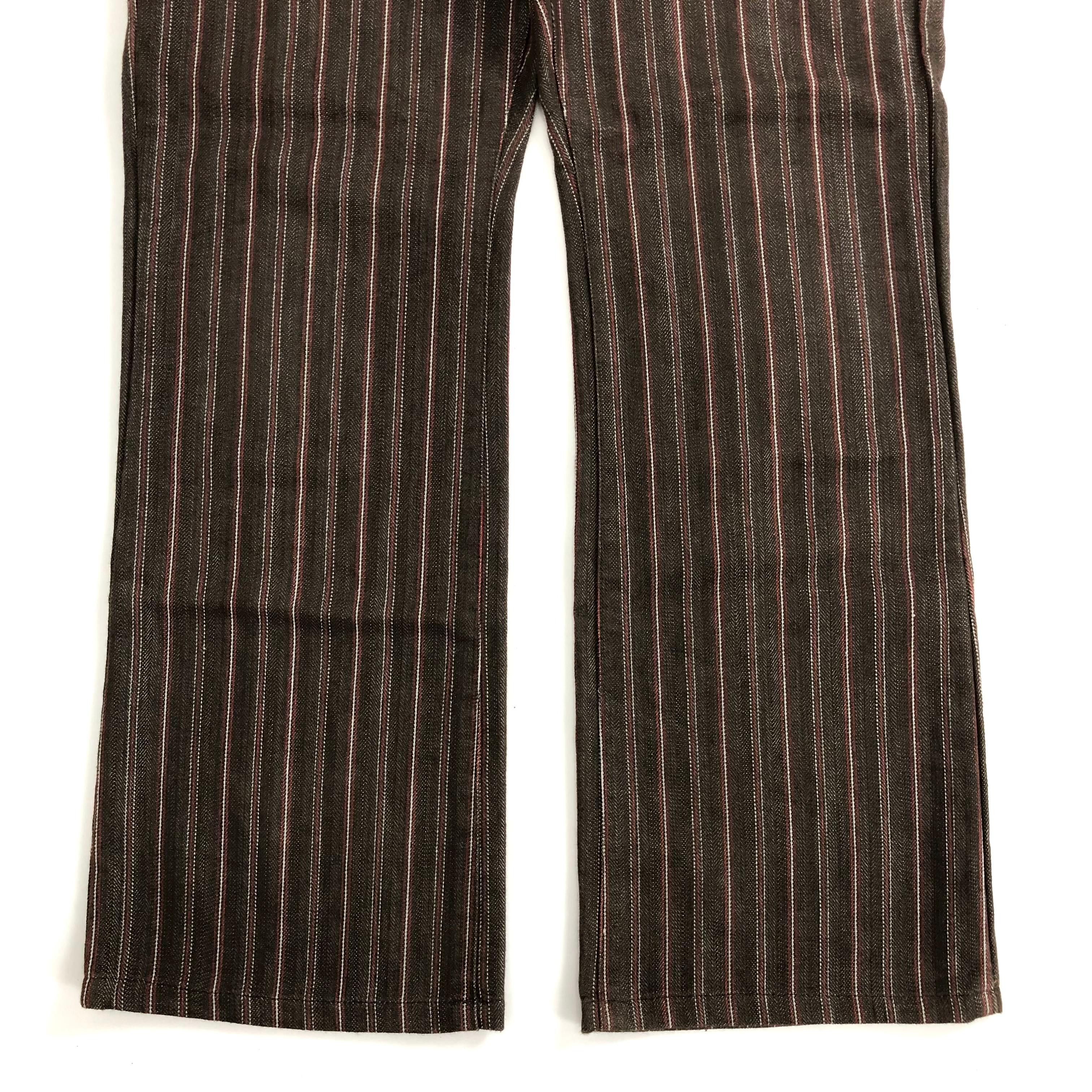 semanticdesign 2000s Semanticdesign Striped Lined Lgb Style Flared Jeans Size US 31 - 4 Thumbnail