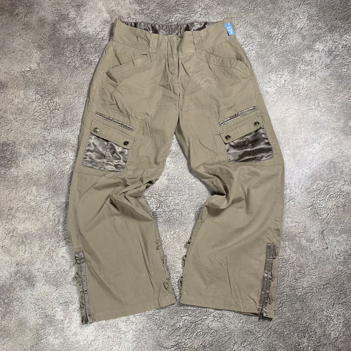 If Six Was Nine VINTAGE CARGO PANTS FLARED HYBRID PARACHUTE SPRING JAPAN 90S Size 29" - 2 Thumbnail