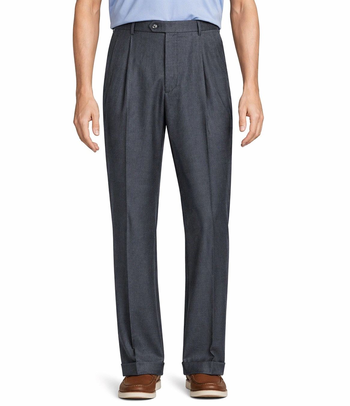 Jos. A. Bank Joseph A. Bank Traveler Tailored Pleated Pant Trouser Sz 33R Size US 33 - 1 Thumbnail