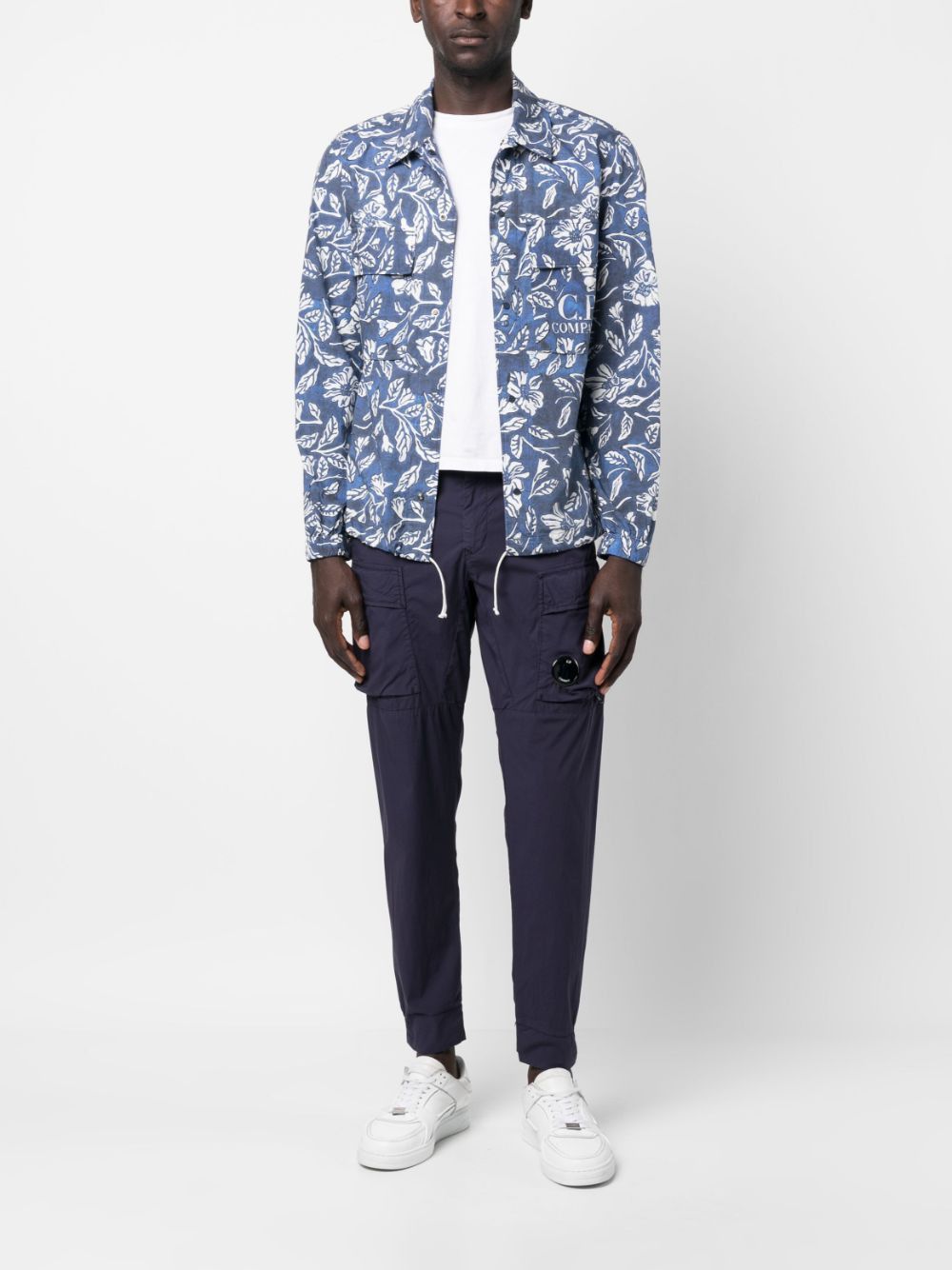 C.P. Company o1y1224 Patterned Shirt in Blue/White Size US XS / EU 42 / 0 - 2 Thumbnail