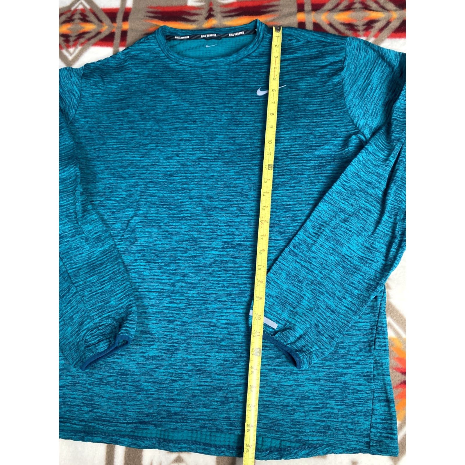 Nike Nike Air Running Reflective Long Sleeve Therma Shirt 2XL Tall Aqua Mens Nike Air Reflective Running Shirt Size US XXL / EU 58 / 5 - 4 Thumbnail