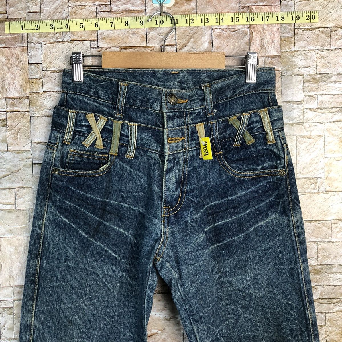 Japanese Brand Le John Blue Double Waist Denim Pants #A159 Size US 26 / EU 42 - 5 Thumbnail