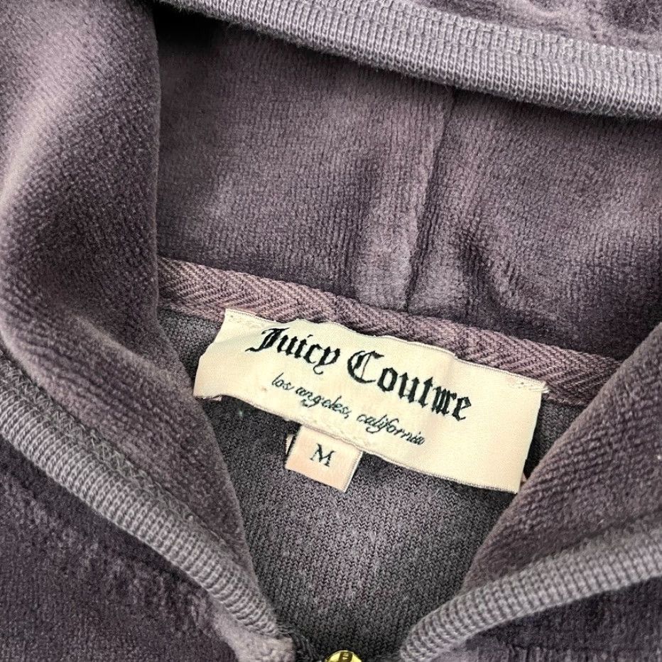 Juicy Couture Juicy Couture Hooded Jacket Womens M Plum Purple Velour Track Zip Up Y2K VTG Cookie Cutter Size M / US 6-8 / IT 42-44 - 4 Thumbnail