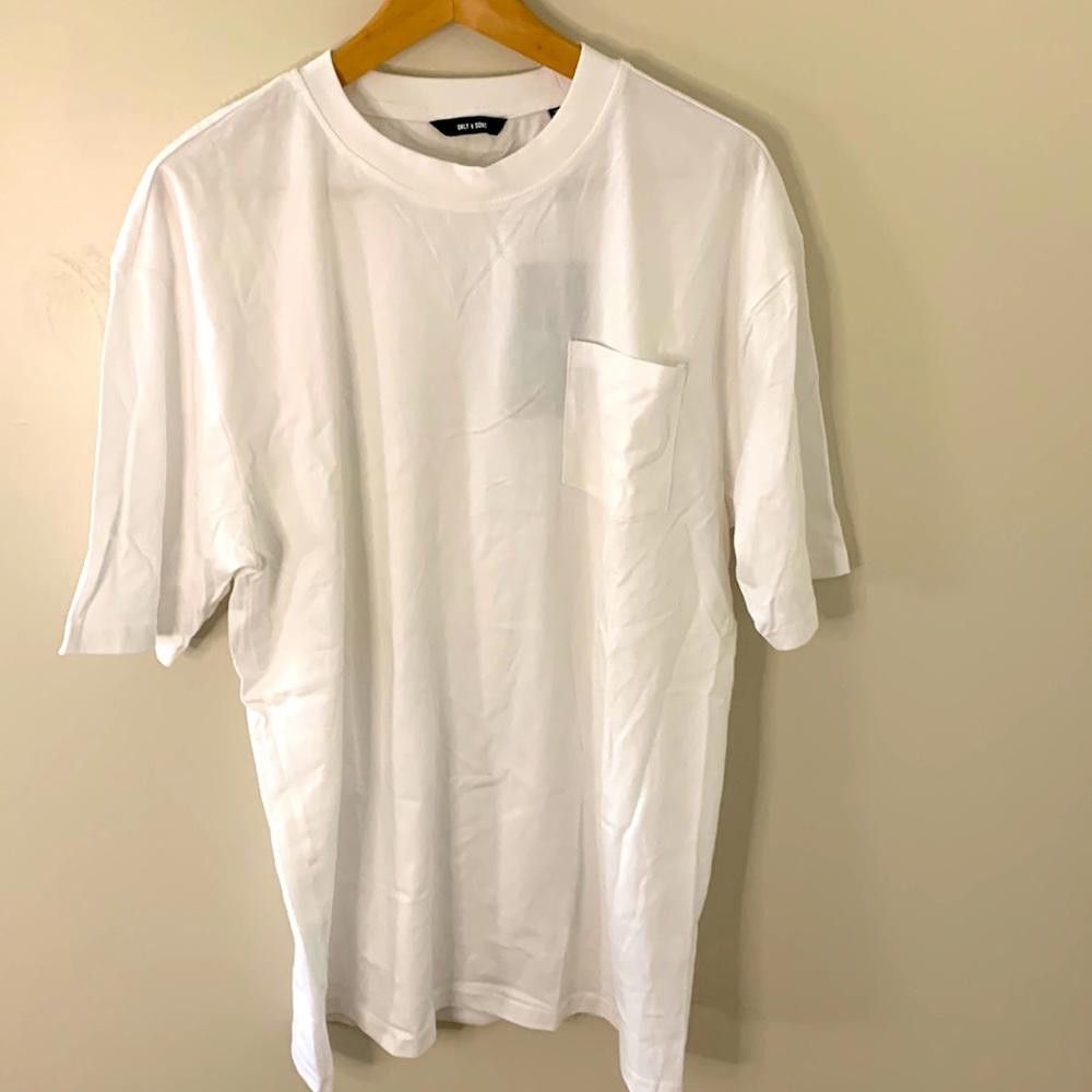 ONLY & SONS SS crew Pocket Tee - ONLY & SONS - NWT - Large - white Size US L / EU 52-54 / 3 - 2 Thumbnail