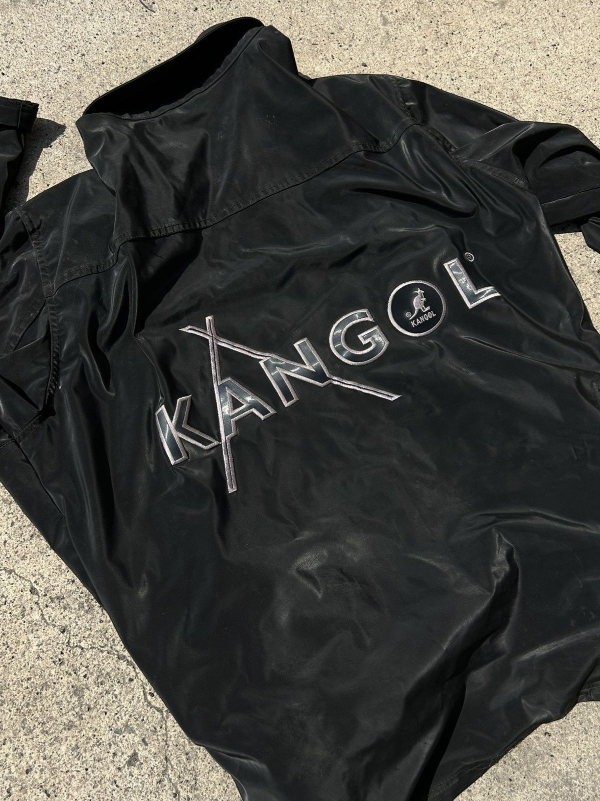 Kangol Vintage Kangol Coach Jacket Black Big Logo Back XL Size US XL / EU 56 / 4 - 7 Thumbnail