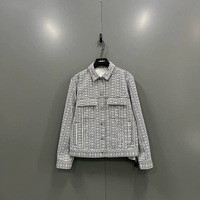 Givenchy Givenchy Jacquard Effect Logo Denim Jacket Size US M / EU 48-50 / 2 - 1 Thumbnail