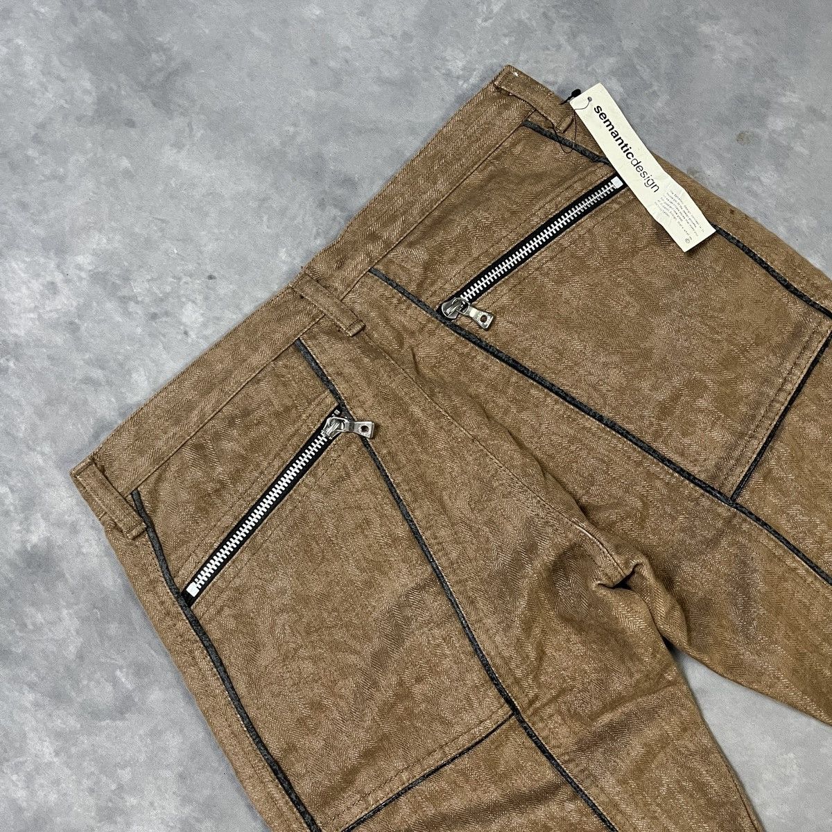 semanticdesign 2000s SEMANTIC DESIGN FLARED ZIP DETAIL PANTS ARCHIVE STYLE Size US 27 - 10 Thumbnail