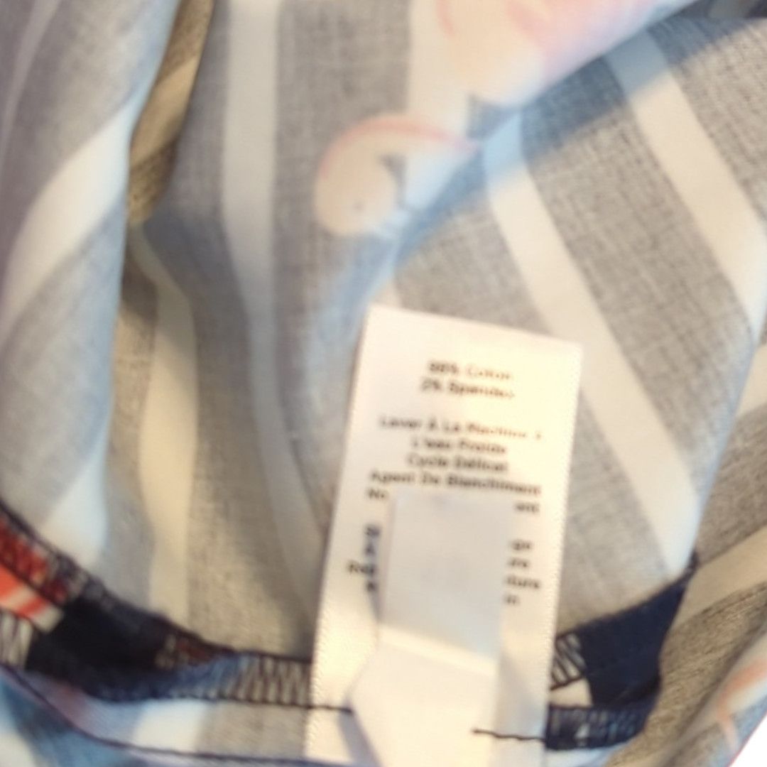 Other TALBOTS Blue White Striped Flamingo Skirt Size 6 Nautical Size 28" / US 6 / IT 42 - 9 Thumbnail