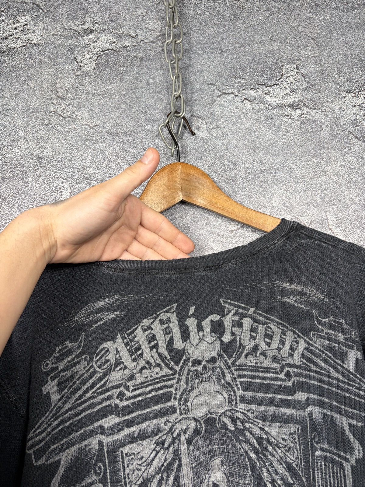 Affliction Affliction The Guardian Sun Faded Distressed Long Sleeve Size US XL / EU 56 / 4 - 17 Thumbnail