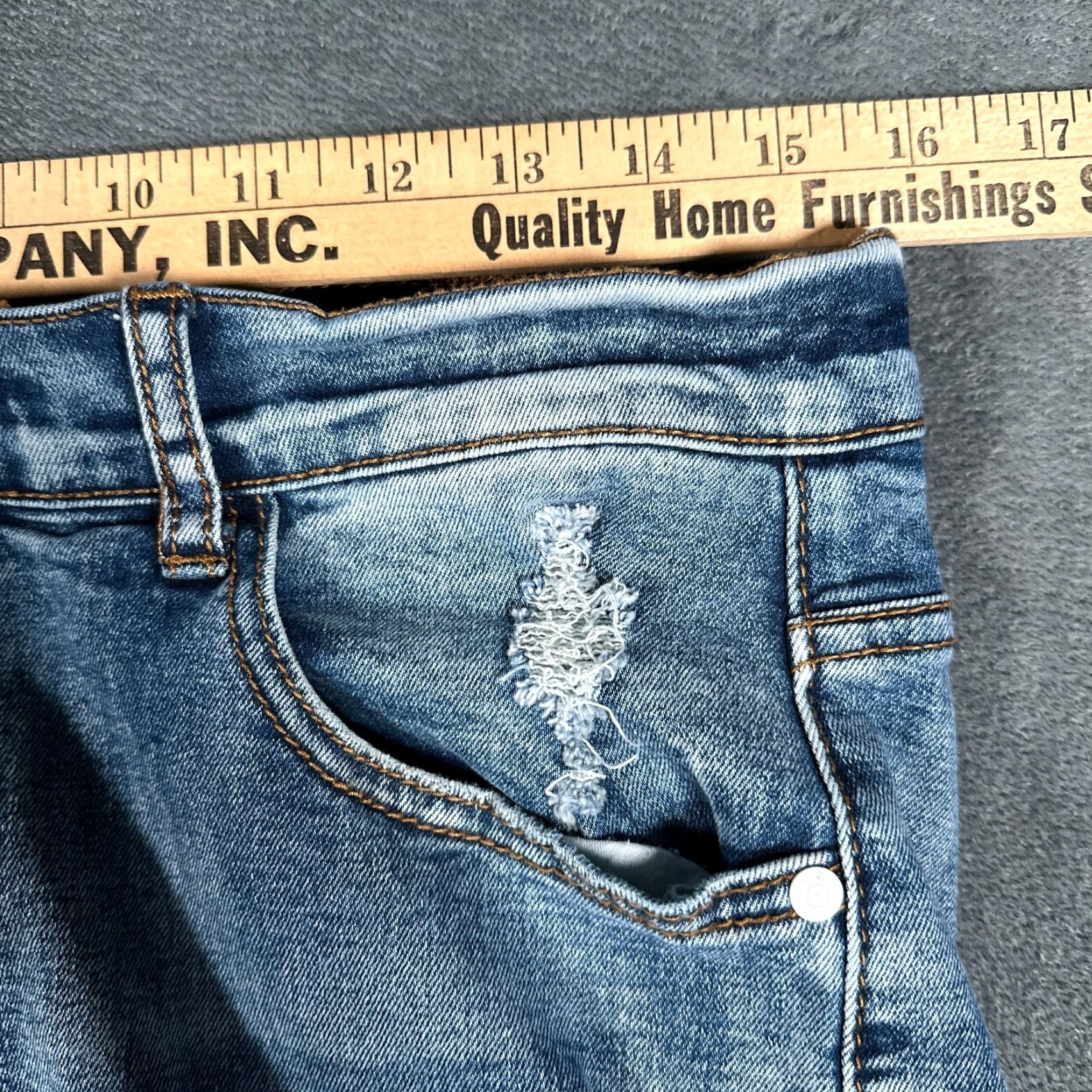 Vintage KDNK Men's Jeans 30x32 Blue Skinny Slim Distressed Stretch Ankle Zips Size US 30 / EU 46 - 6 Thumbnail