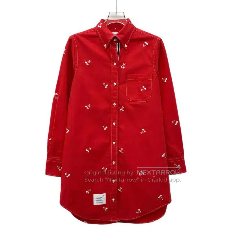 Thom Browne Thom Browne Red Cotton Women's Shirt . Size S / US 4 / IT 40 - 1 Thumbnail