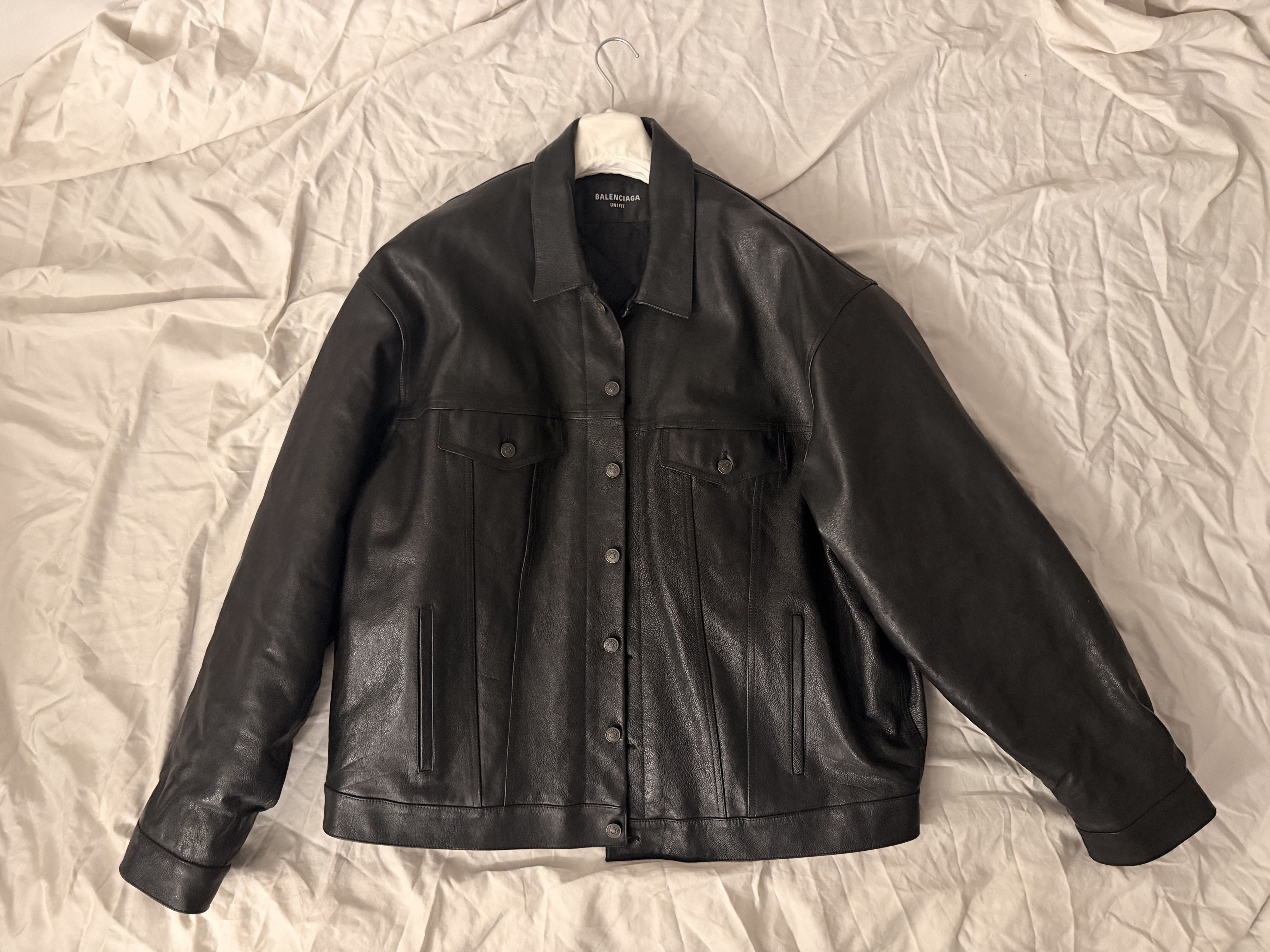 Balenciaga Balenciaga SS22 Leather “Denim Style” Jacket Size US M / EU 48-50 / 2 - 10 Thumbnail