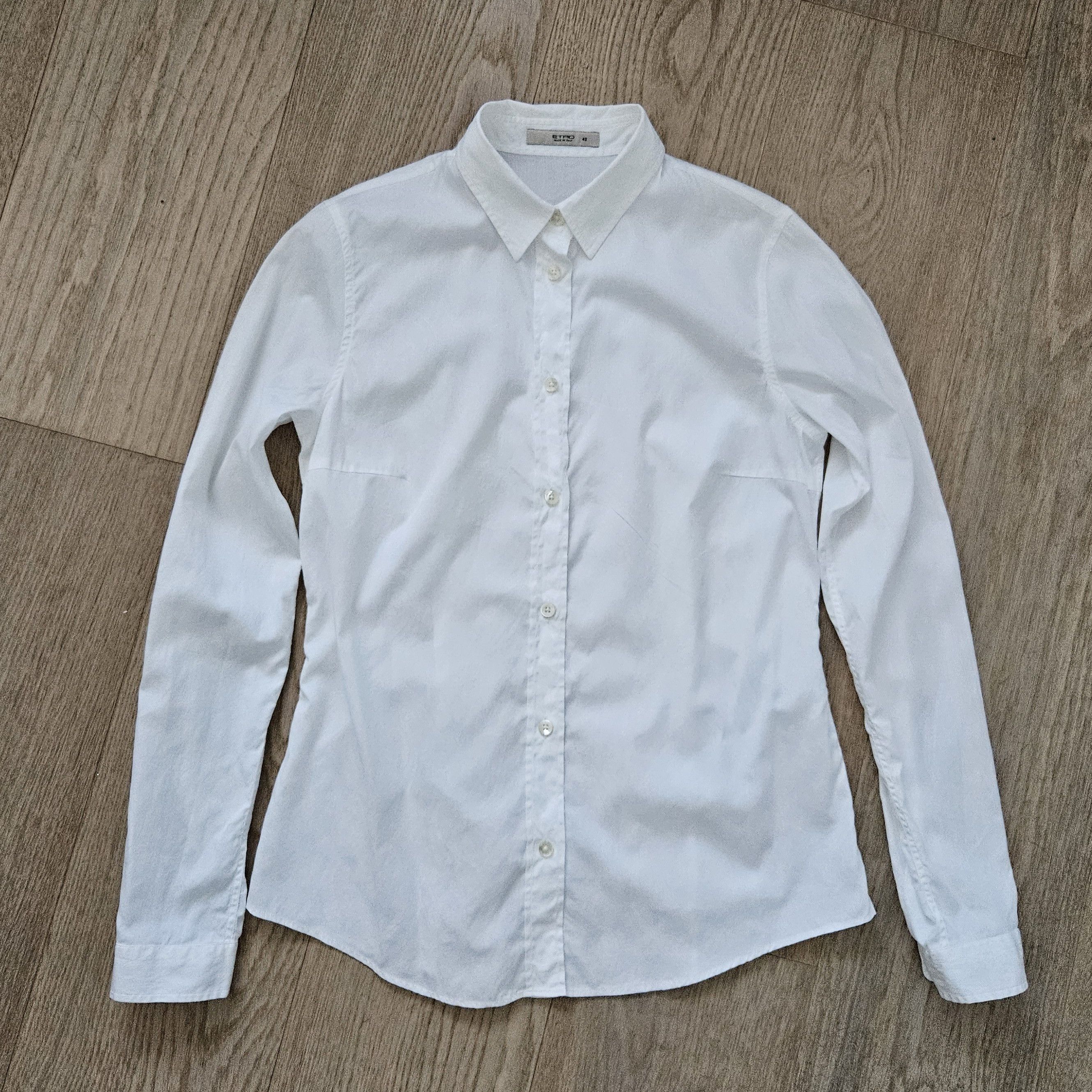 Etro Etro White Cotton Jacquard Shirt – Size IT 42, US 6 Size M / US 6-8 / IT 42-44 - 1 Thumbnail