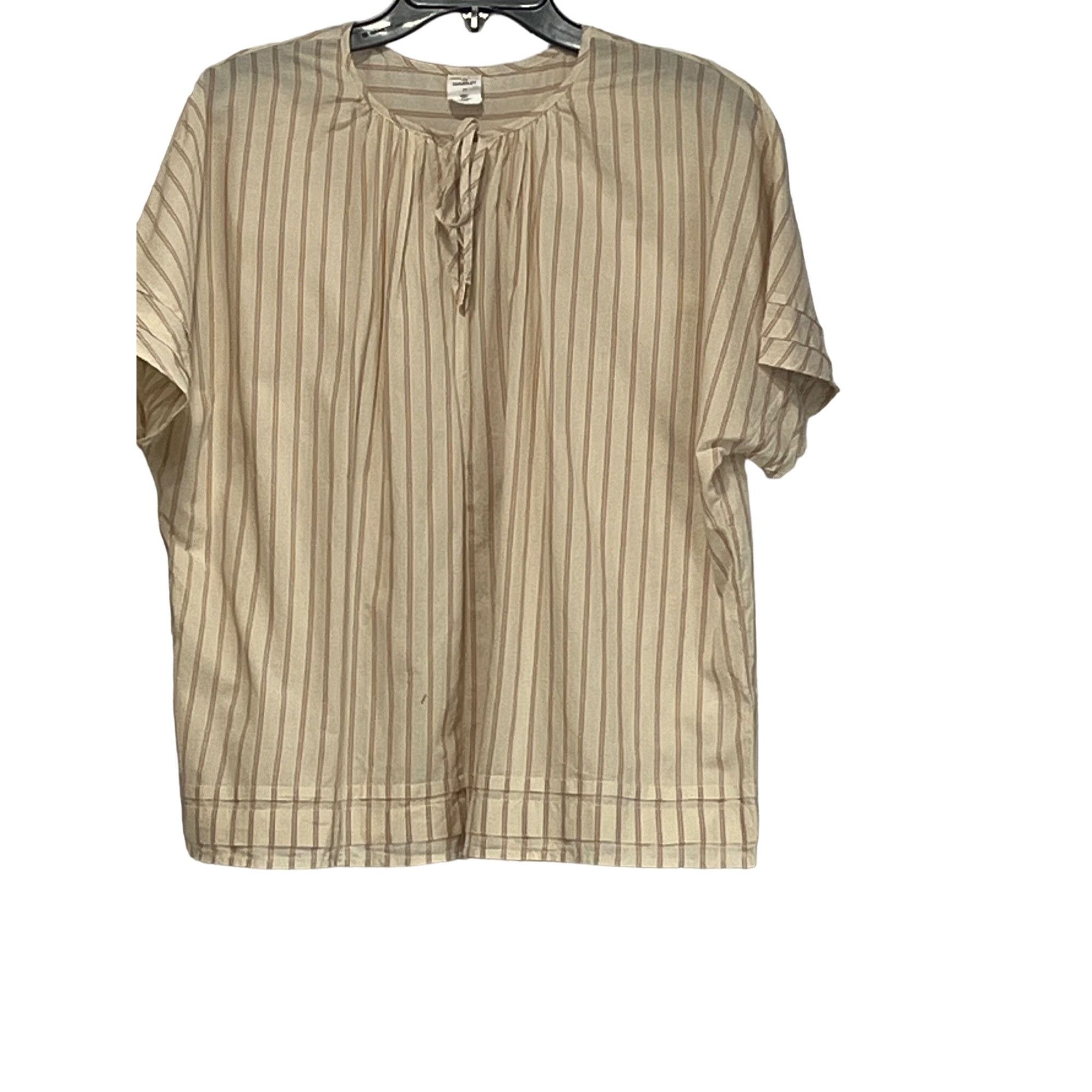 Other Melrose and Market Women’s Pintuck Trim Striped Peasant Blou Size M / US 6-8 / IT 42-44 - 9 Thumbnail