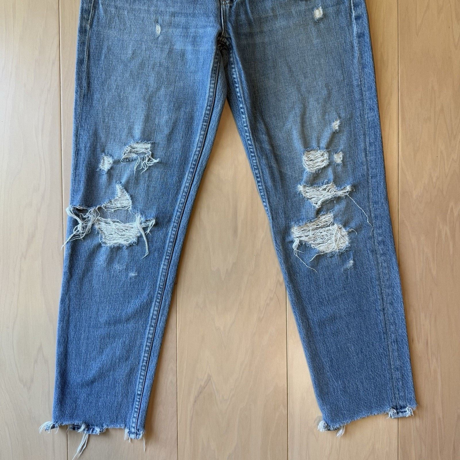MOTHER Mother Cardinal Sinner Jeans Women's 28 Blue Ankle Chew Boho Size 28" / US 6 / IT 42 - 4 Thumbnail