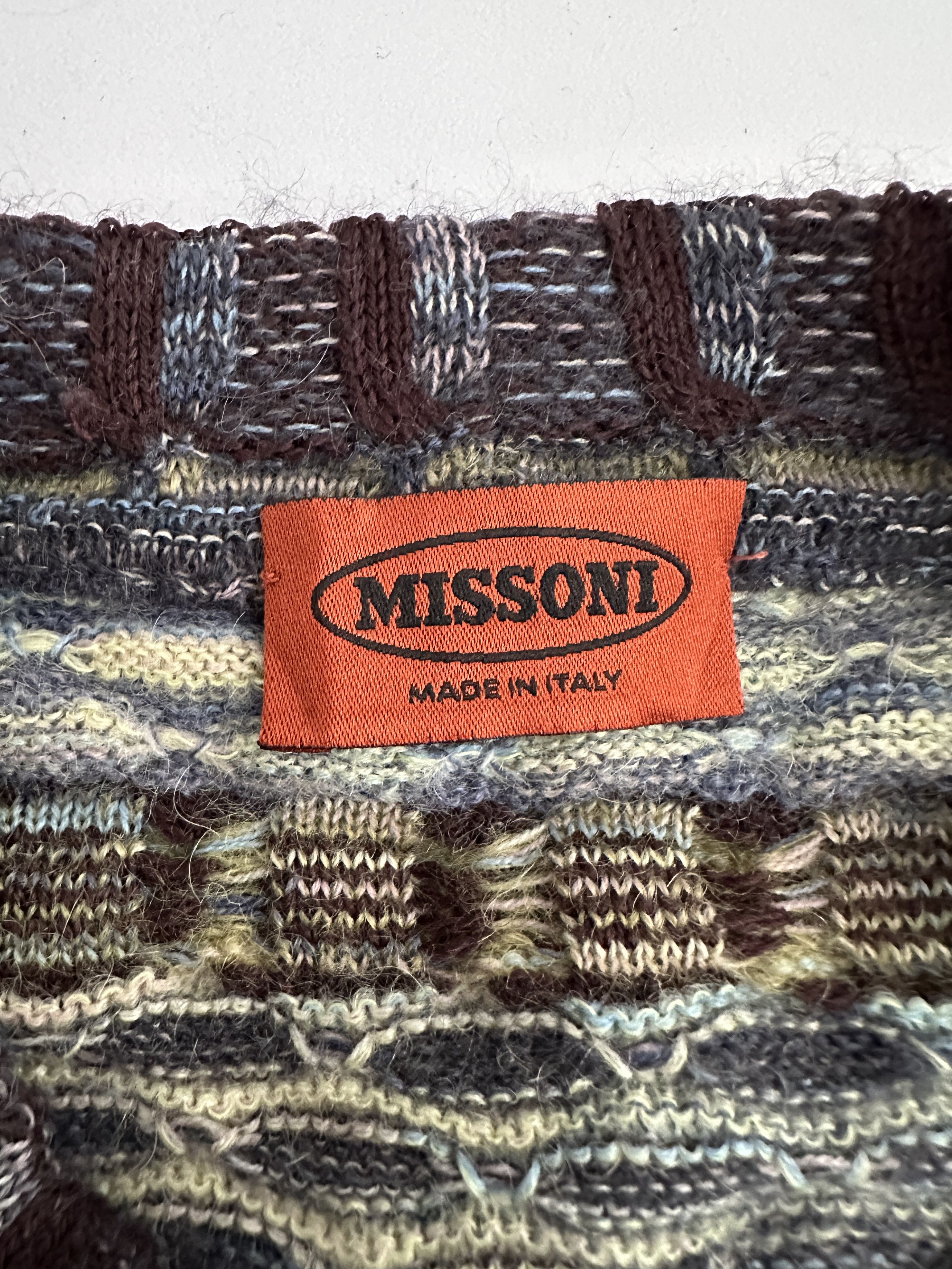 Missoni Missoni Uomo Textured Multi Knit Sweater Mohair Size 54 Size US L / EU 52-54 / 3 - 3 Thumbnail