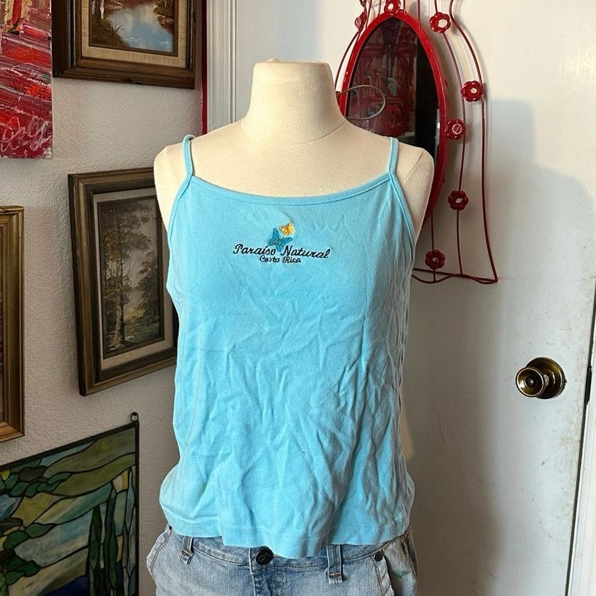 Other stained costa rica embroidered blue knit tank top Size M / US 6-8 / IT 42-44 - 1 Thumbnail