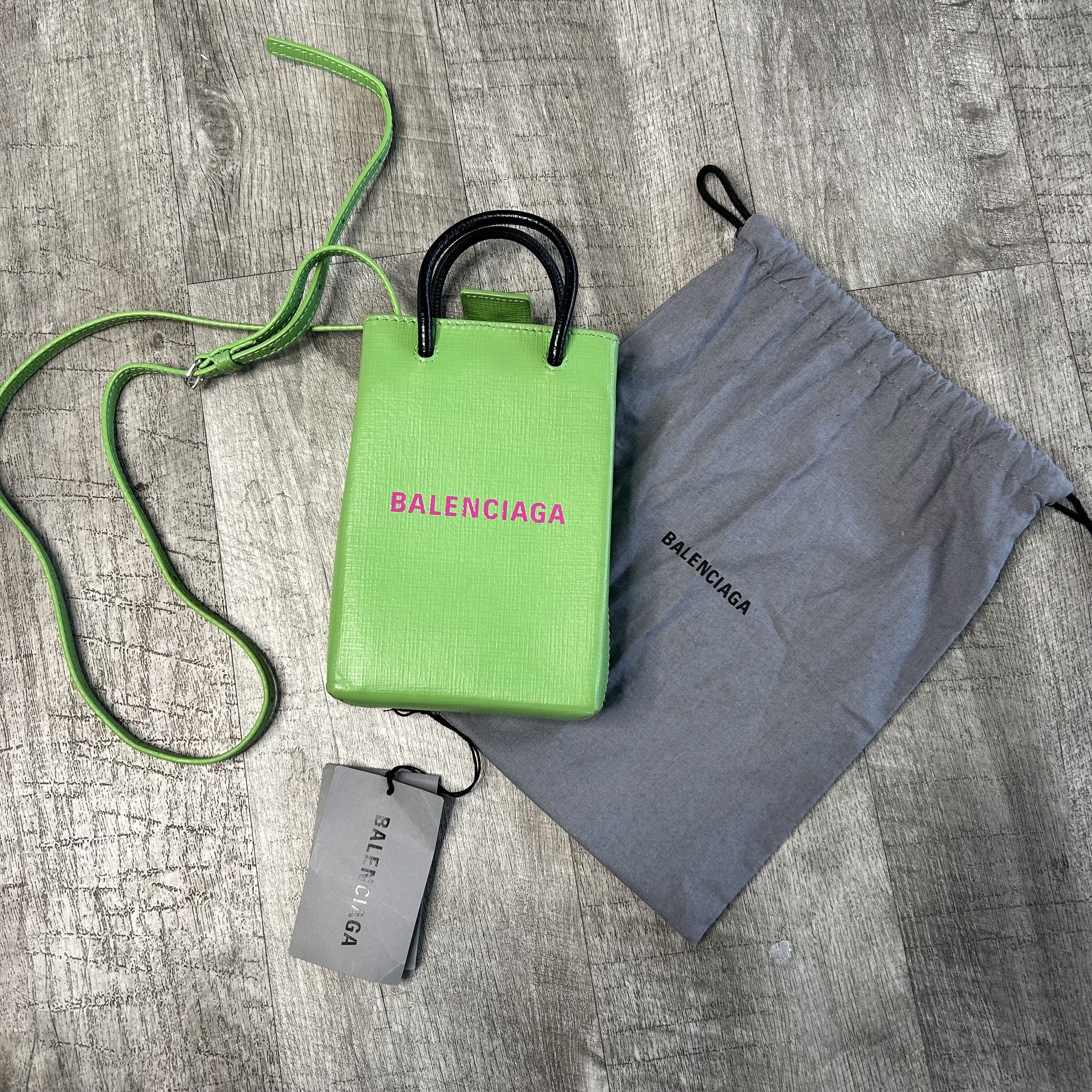 image of Balenciaga Mini Shopper Tote Green, Women's