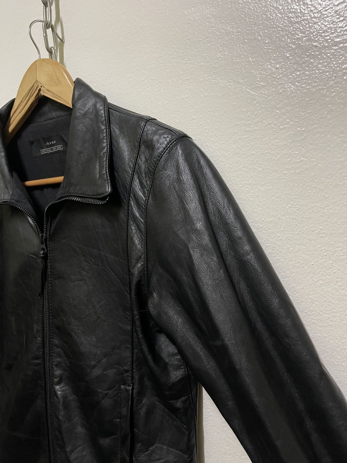 Japanese Brand Shama Biker Leather Jacket Zipper Japan 38 Size US S / EU 44-46 / 1 - 4 Thumbnail