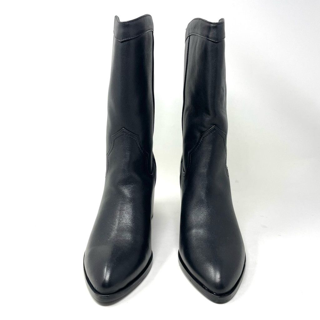 Other NEW SOL SANA Handcrafted Black Leather Western Boots Size 39 Size US 8 / IT 38 - 3 Thumbnail
