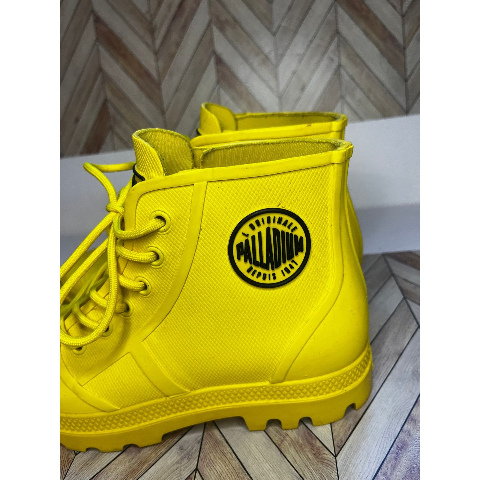 Palladium Palladium Pampa Smiley Rain Boots Waterproof Yellow Unisex Size US 6 / IT 36 - 8 Thumbnail