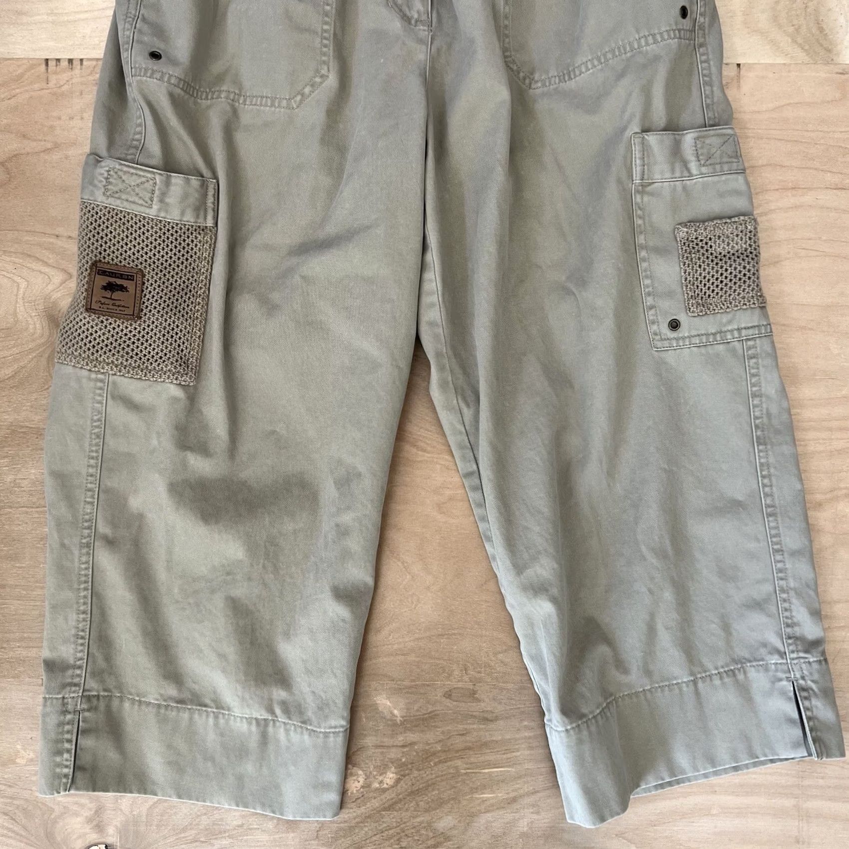 Ralph Lauren VINTAGE Lauren Ralph Lauren Military Cargo Pants Women's 14 Khaki Workwear RRL Safari Size 36" / US 14 / IT 50 - 4 Thumbnail